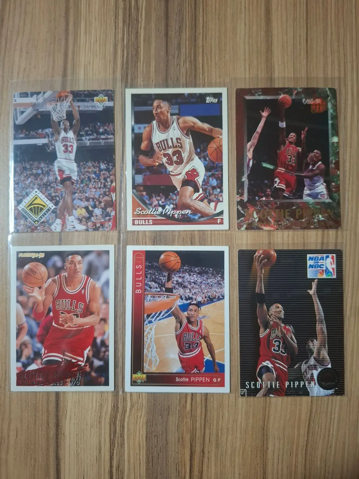Scottie Pippen Chicago Bulls Trading Card Set of 6
