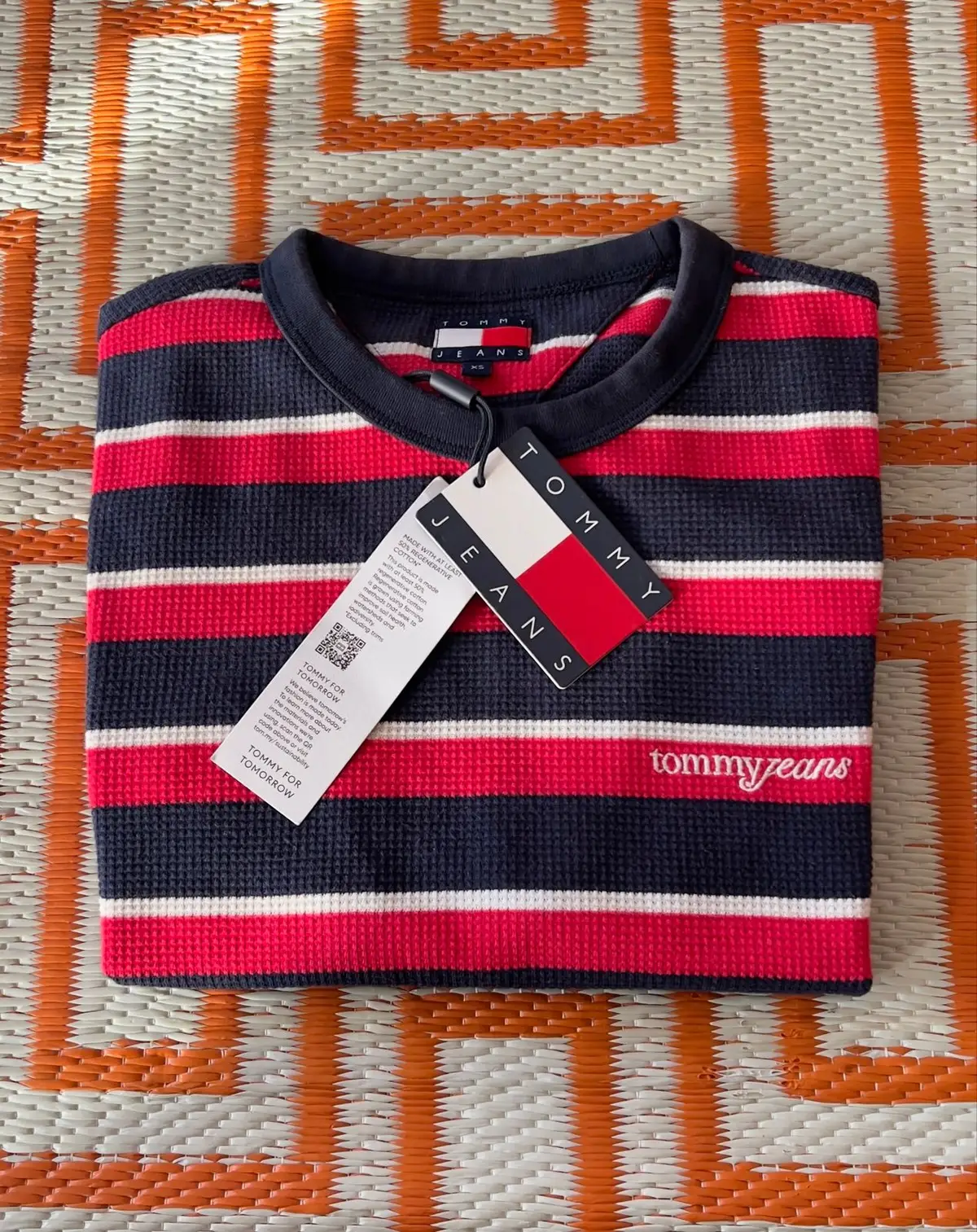 Tommy Jeans Striped Waffle Knit T-Shirt