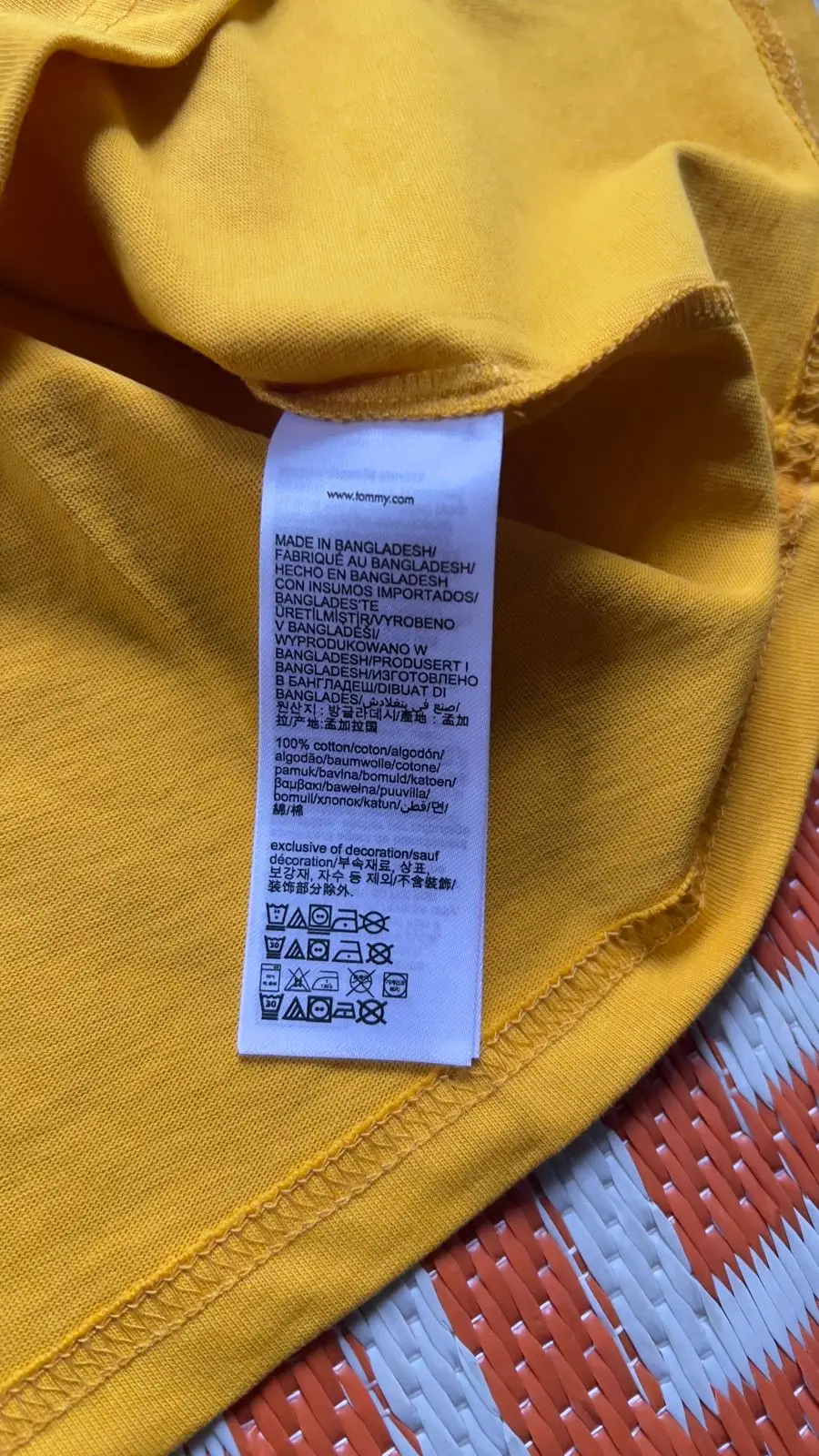 Tommy Jeans Yellow T-Shirt with Embroidered Logo