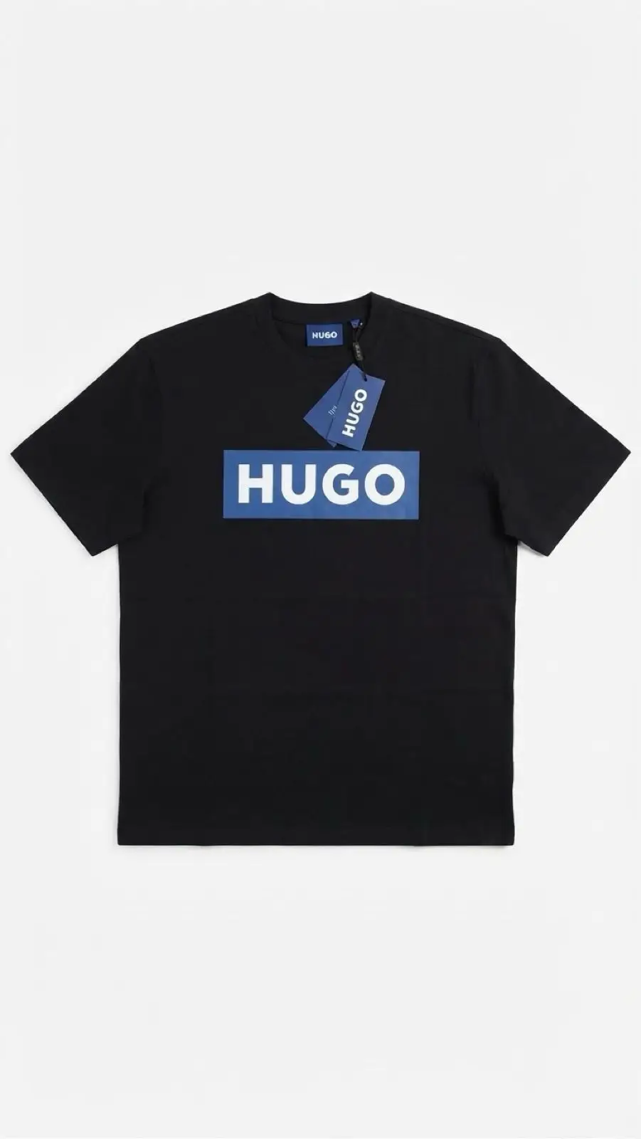 Hugo Boss Black T-Shirt with Blue Box Logo