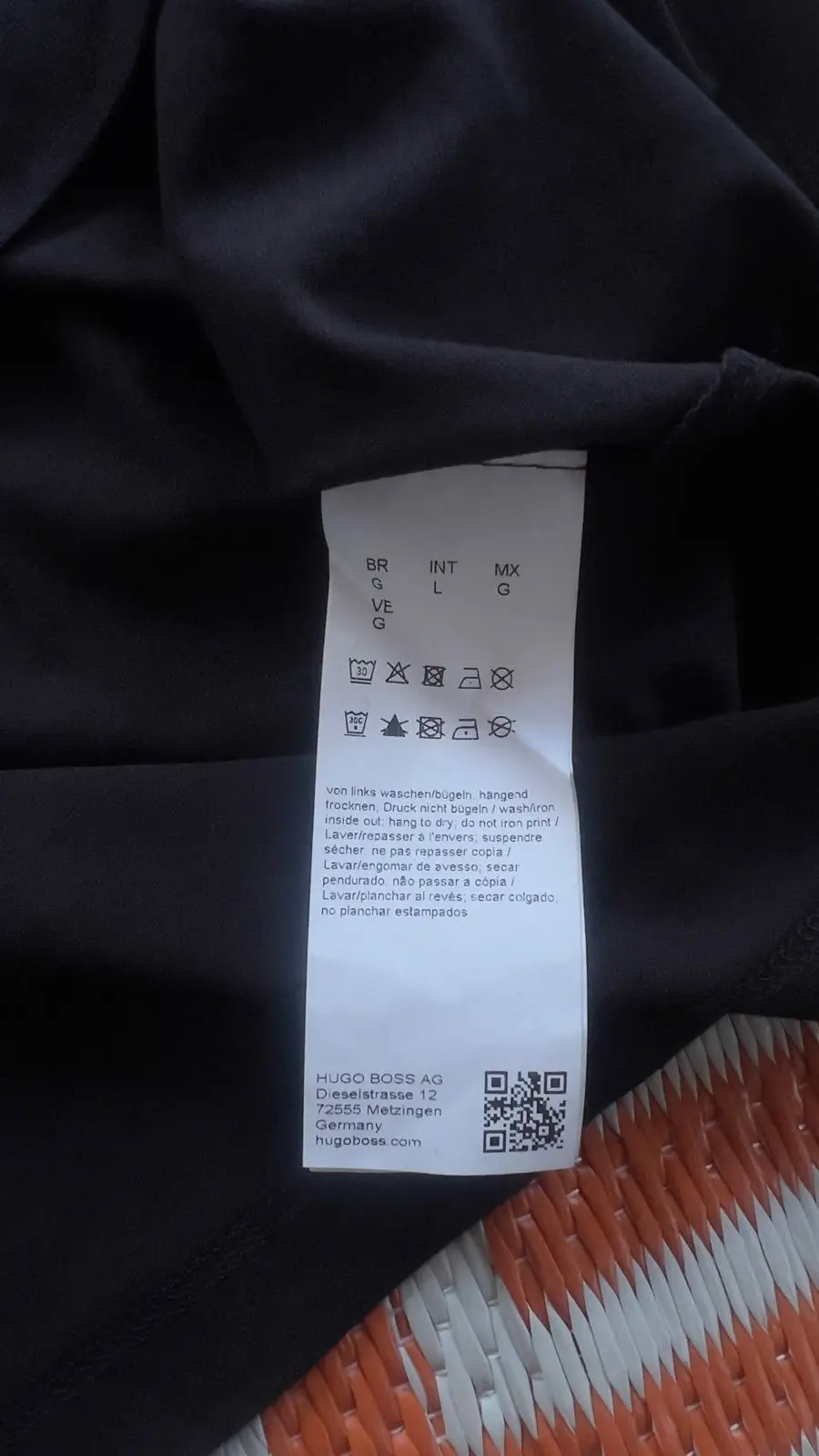 Hugo Black T-Shirt with Red Box Logo