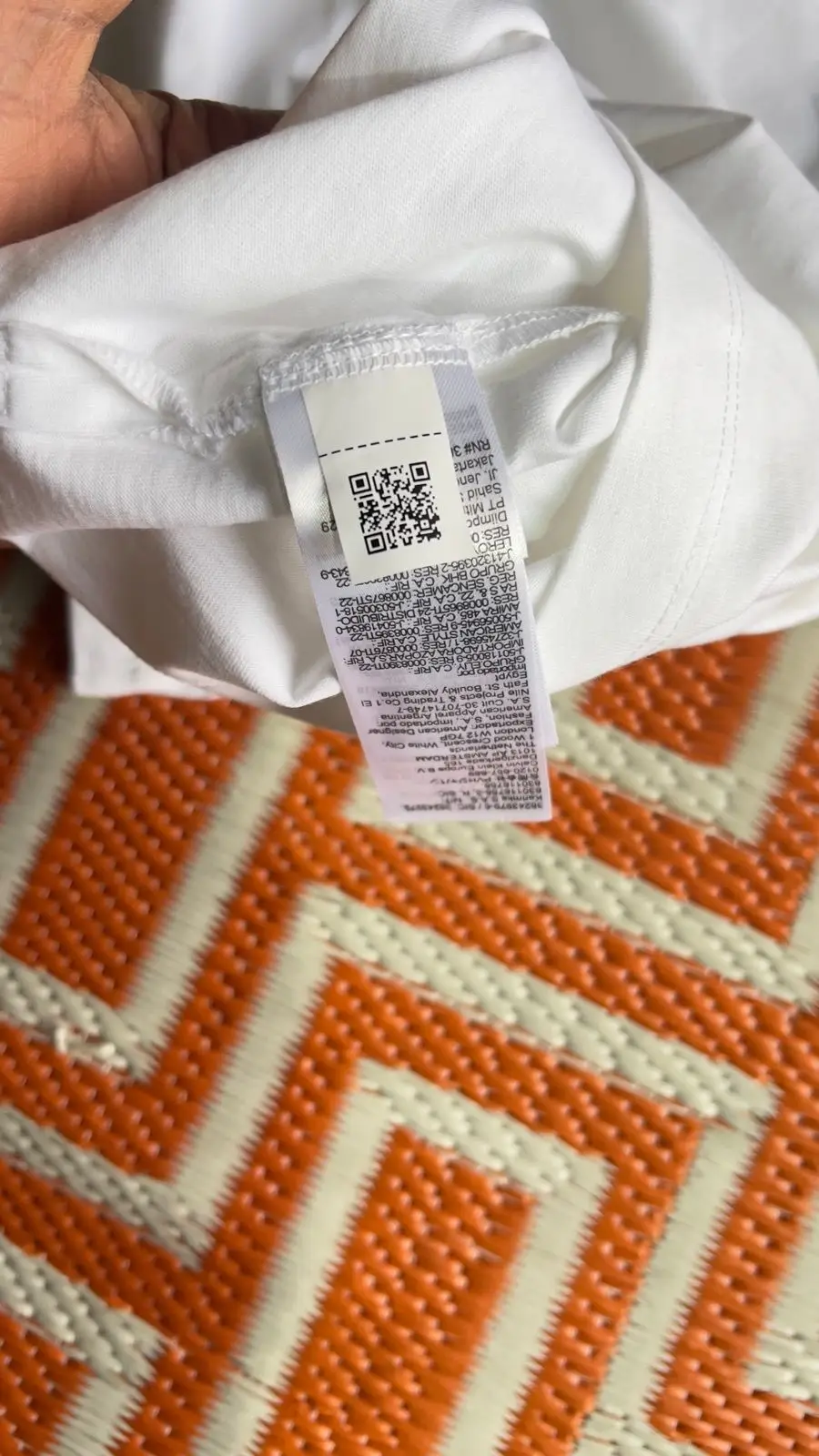 Calvin Klein Cream Polo Shirt with Taped Shoulders XL