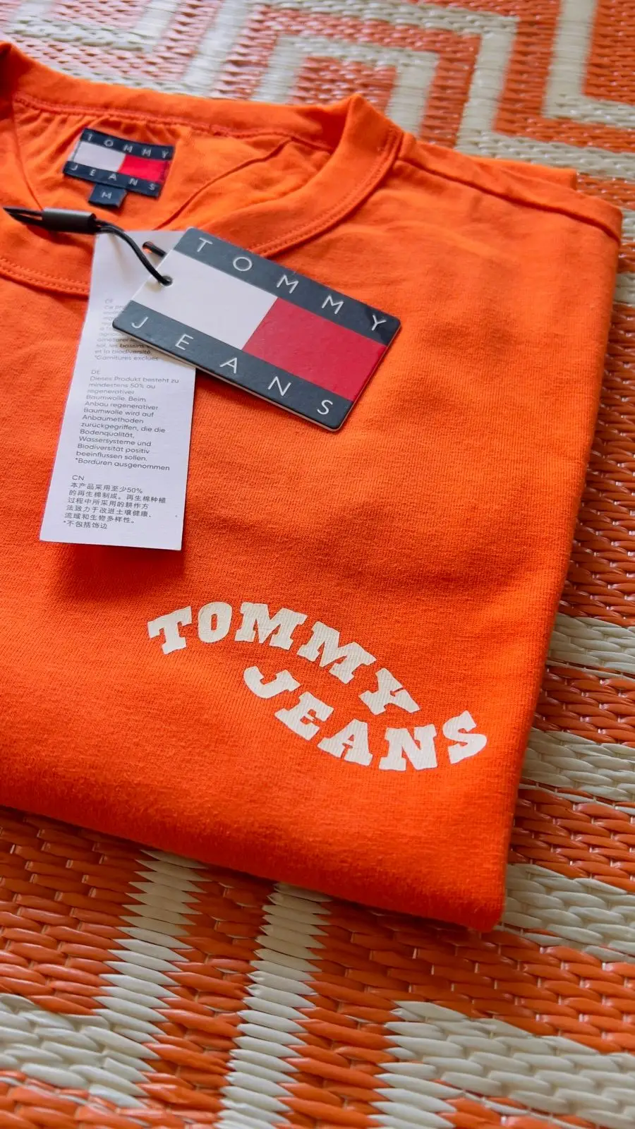 Tommy Jeans Orange Short Sleeve T-Shirt