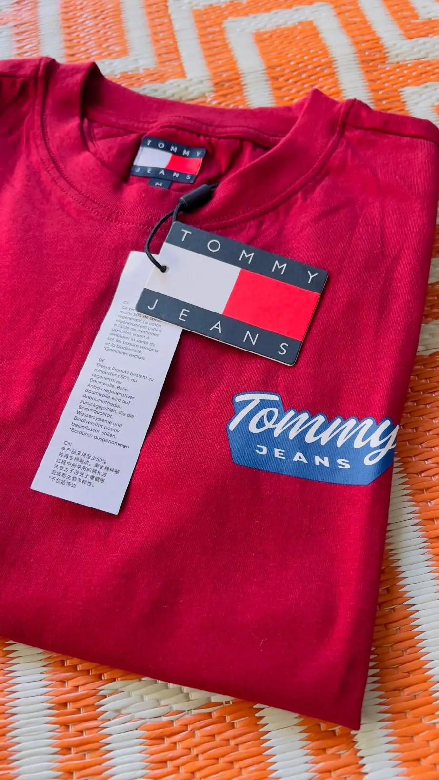 Tommy Jeans Red T-Shirt with Tag