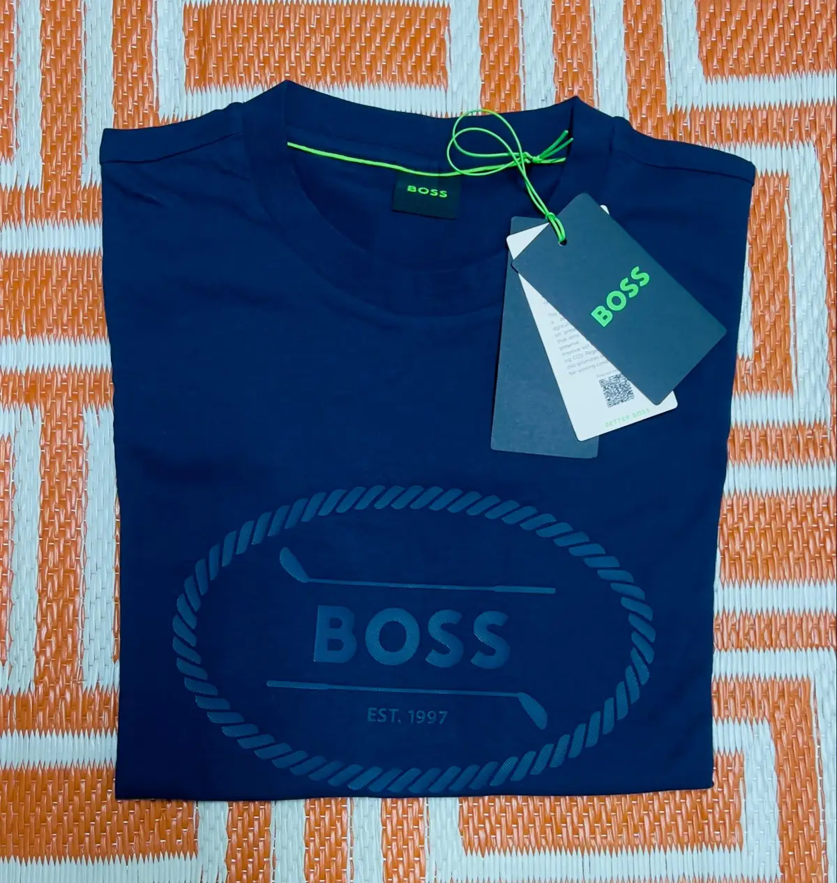 Hugo Boss Navy Blue Graphic T-Shirt