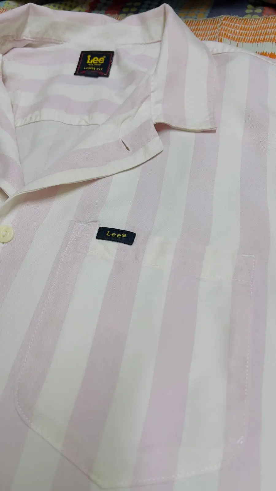 Lee Pink Striped Short Sleeve Shirt