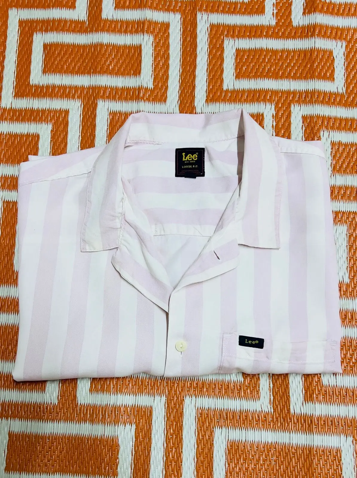 Lee Pink Striped Short Sleeve Shirt