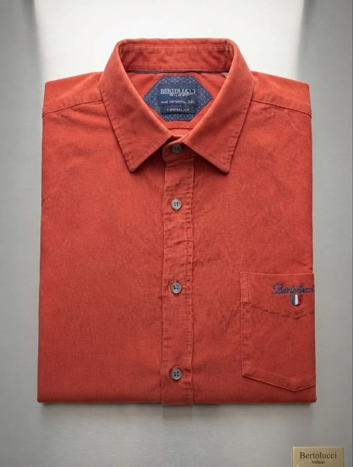 Botto Line Long Sleeve Shirt Rust Orange 2XL