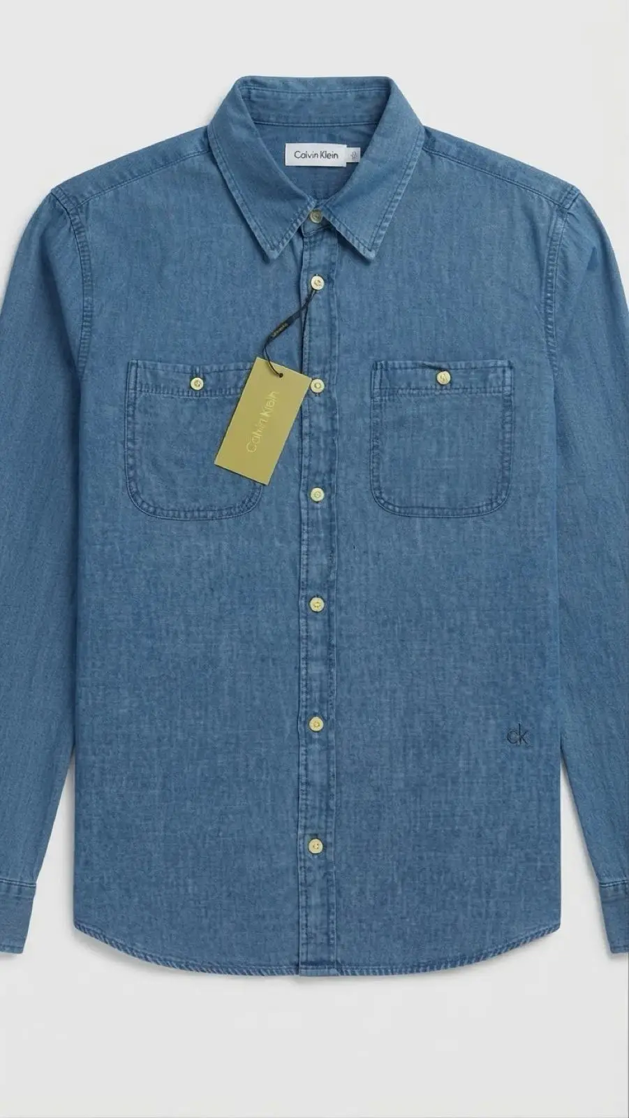 Calvin Klein Blue Denim Long Sleeve Shirt