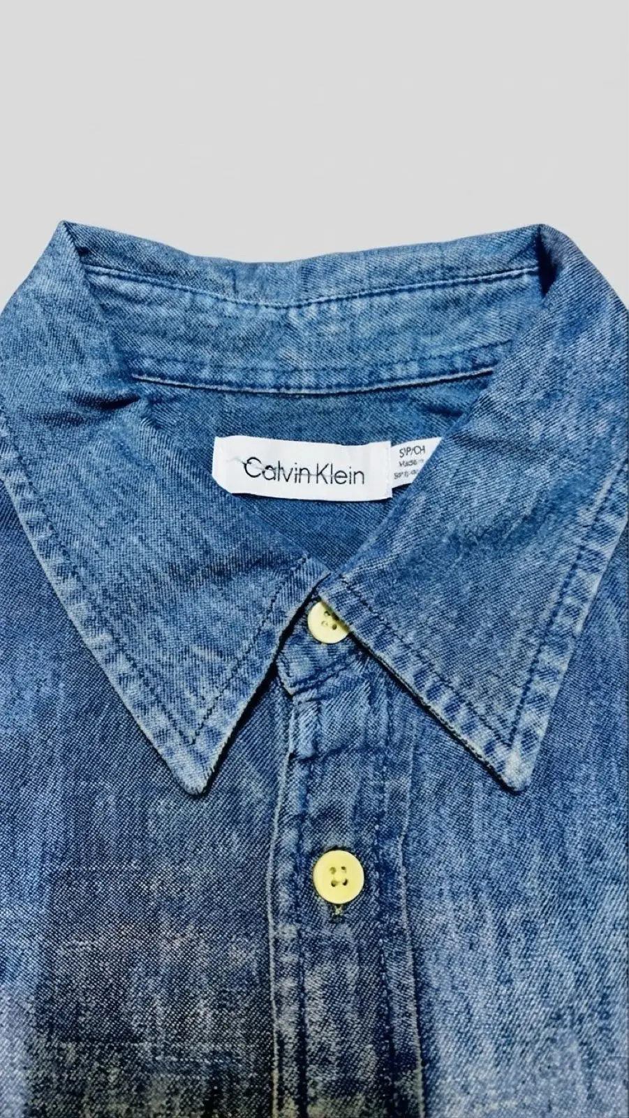 Calvin Klein Blue Denim Long Sleeve Shirt
