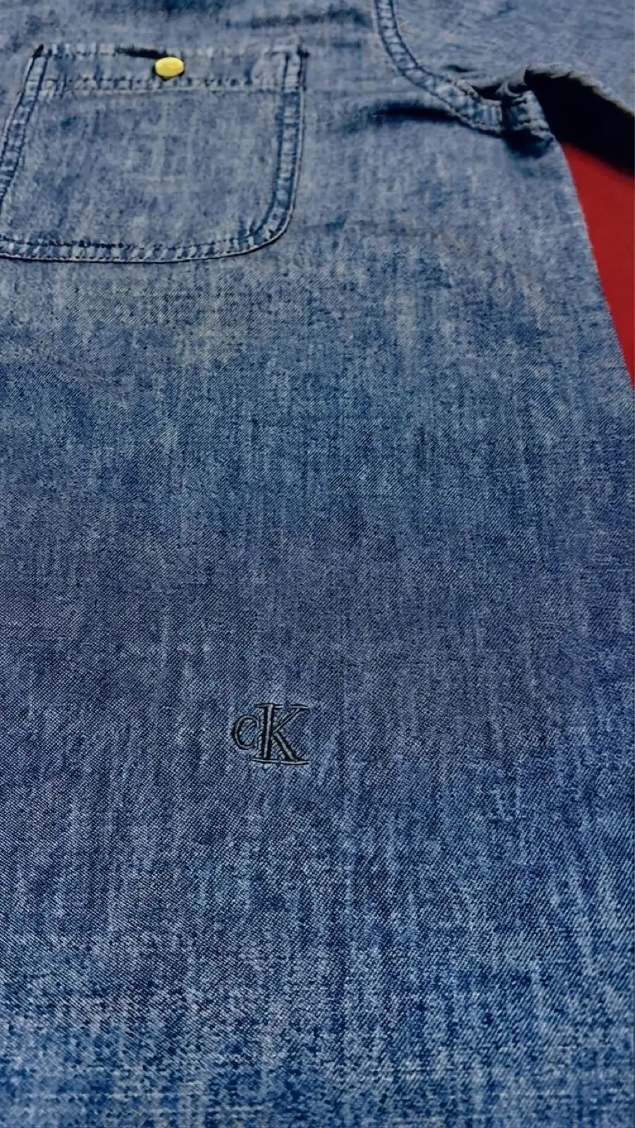 Calvin Klein Blue Denim Long Sleeve Shirt