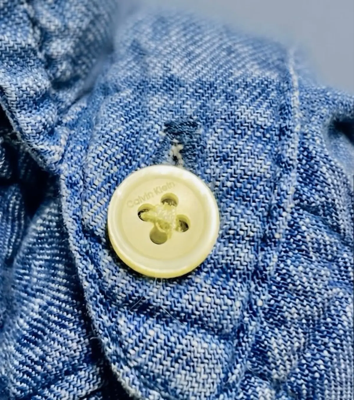 Calvin Klein Blue Denim Long Sleeve Shirt