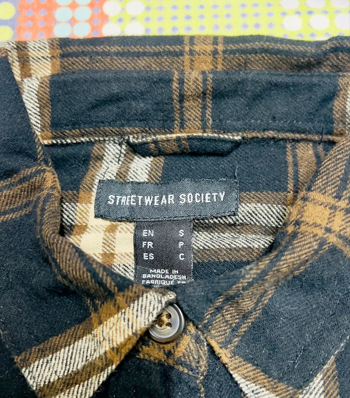 Brown Plaid Long-Sleeve Shirt