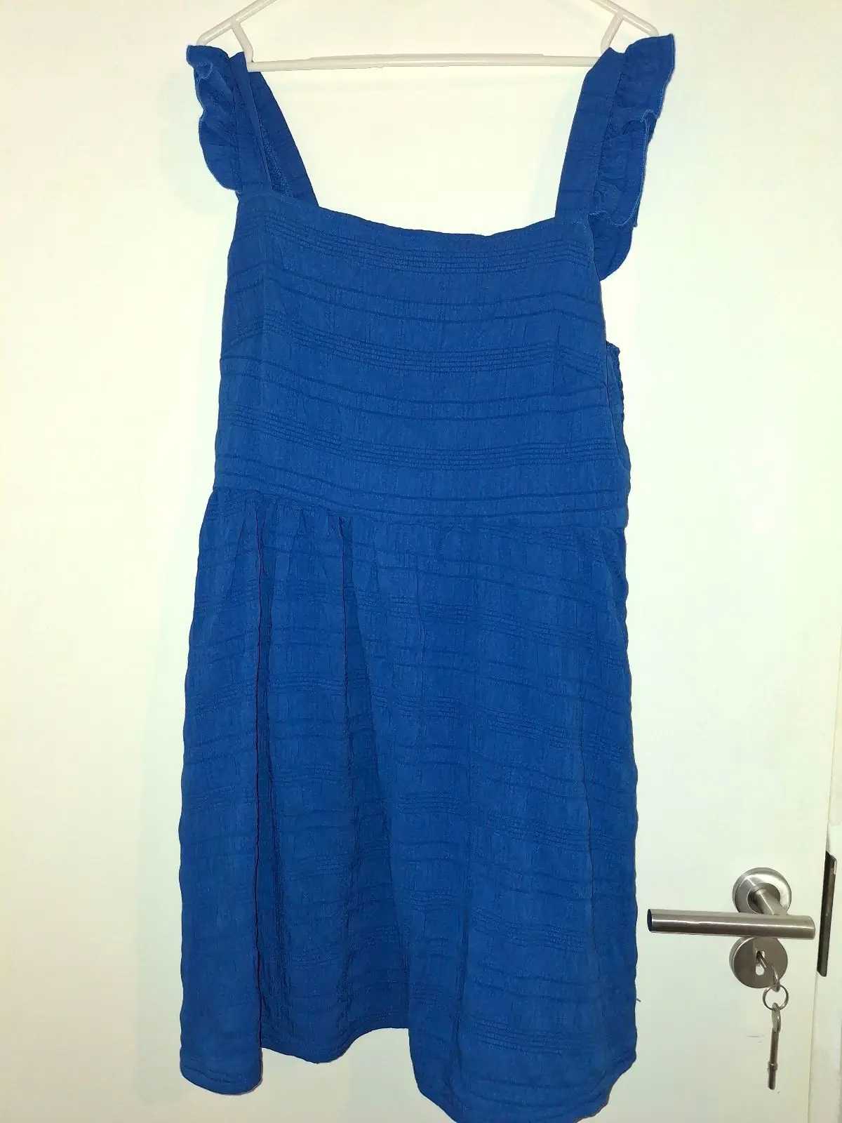 Shein Blue Ruffle Strap Mini Dress