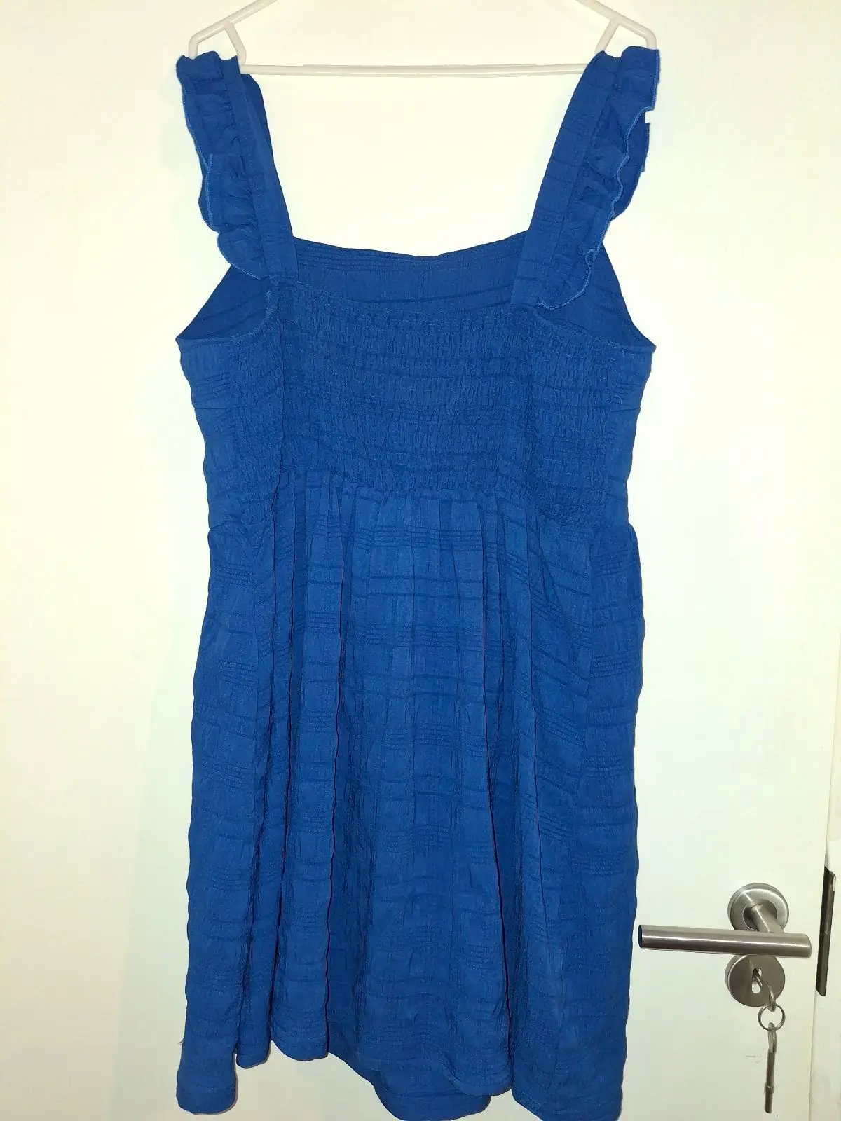 Shein Blue Ruffle Strap Mini Dress