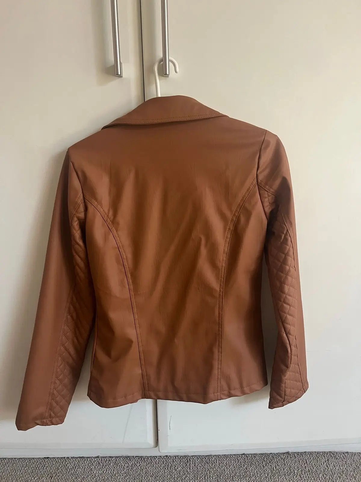Pink Angel Brown Biker Jacket Size S