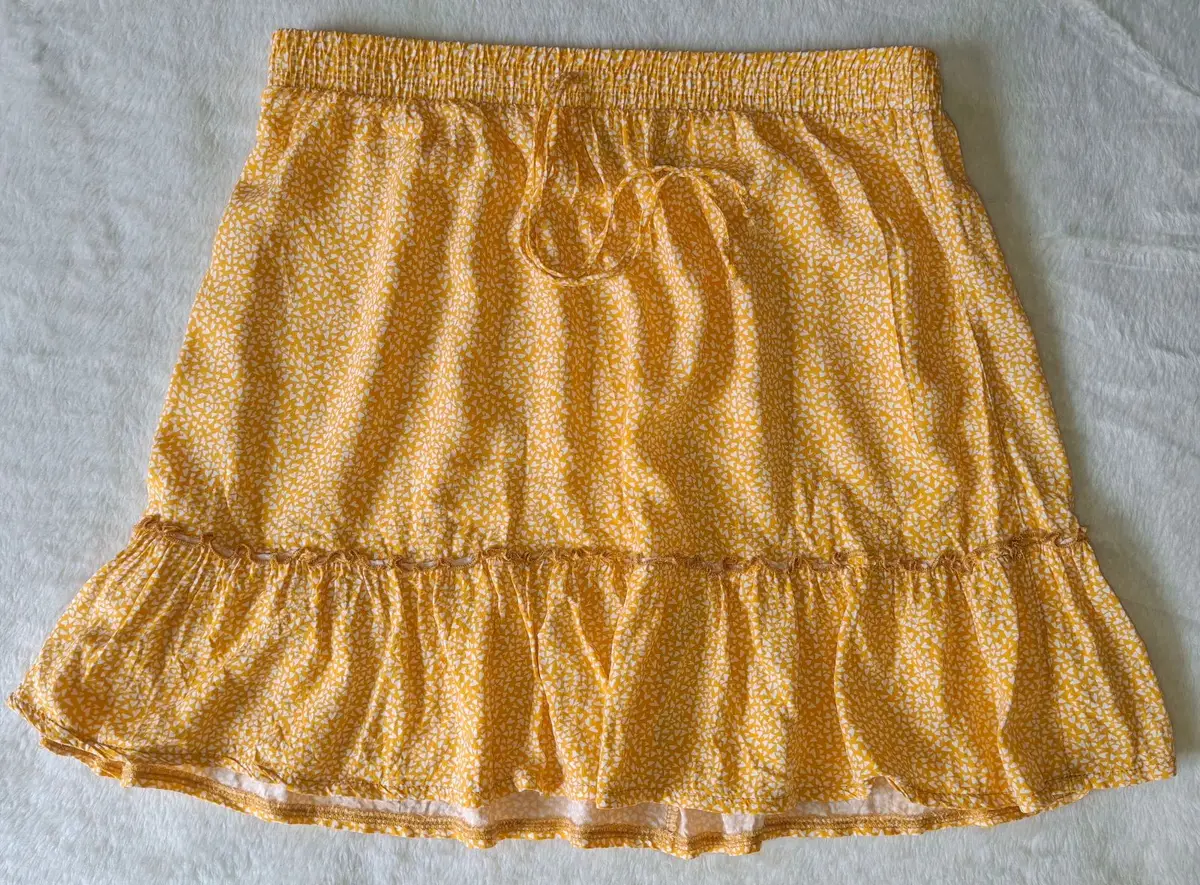 Mr Price Mustard Floral Tiered Mini Skirt Size 36
