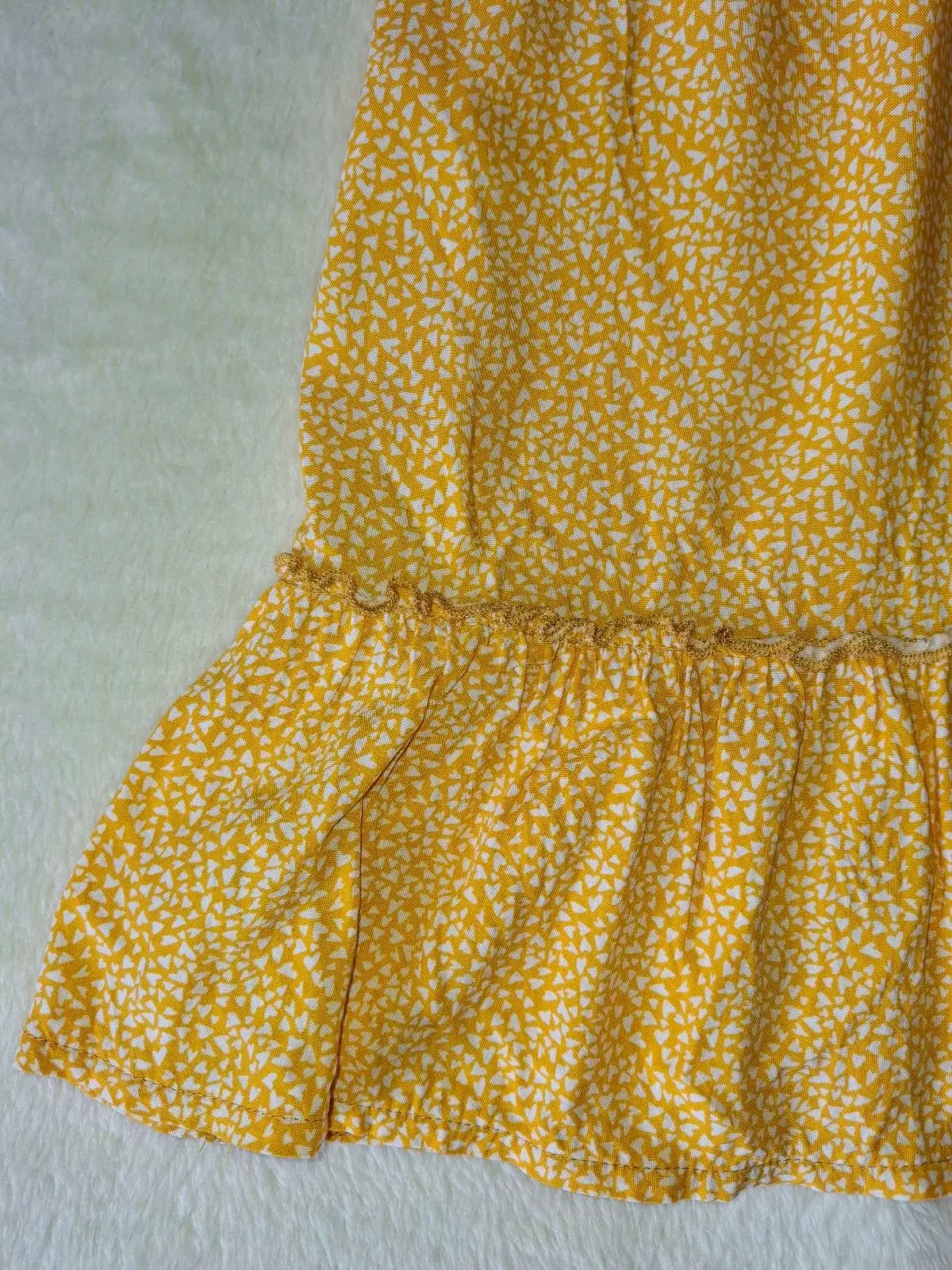 Mr Price Mustard Floral Tiered Mini Skirt Size 36