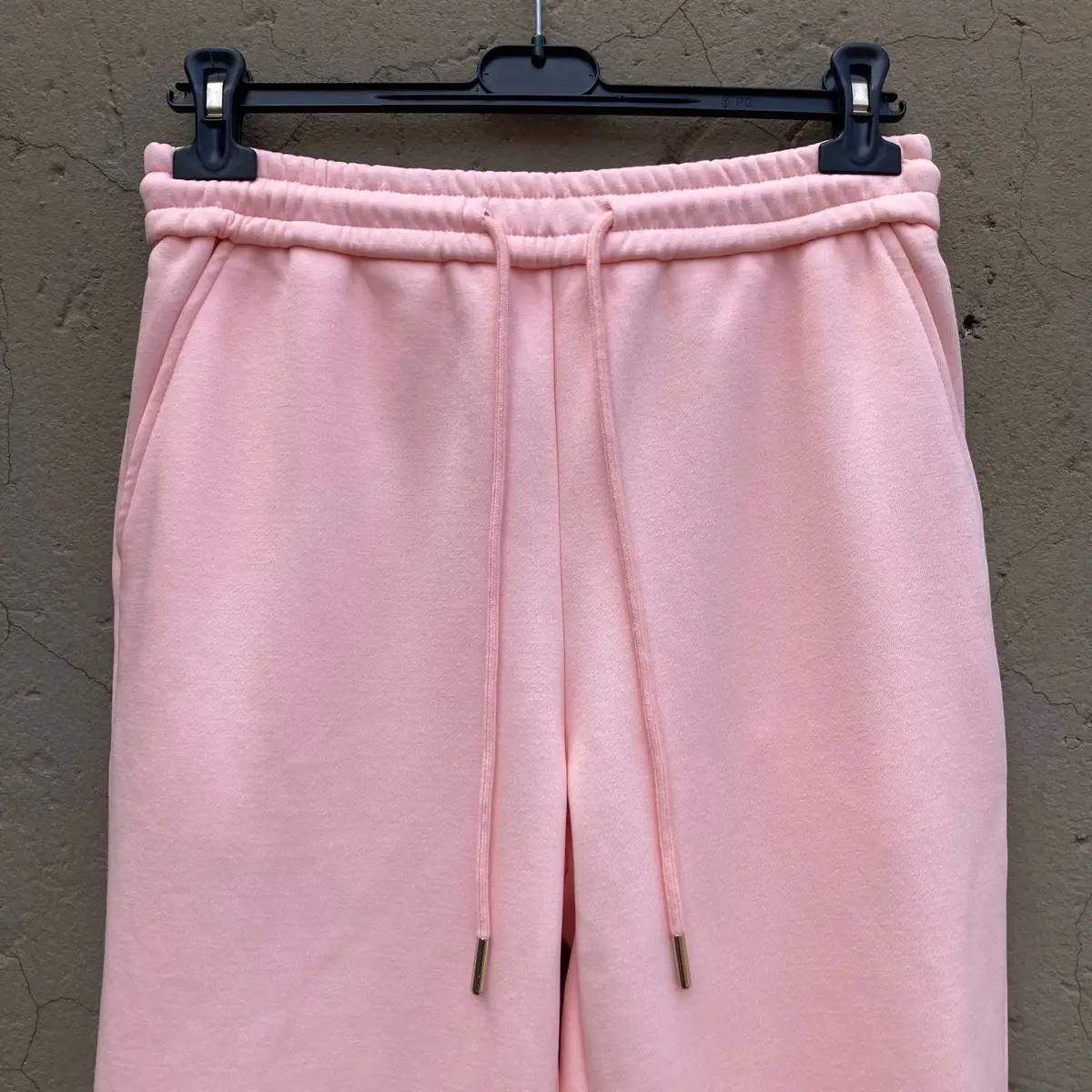 Plain Oversized Pink Sweat Pants Medium