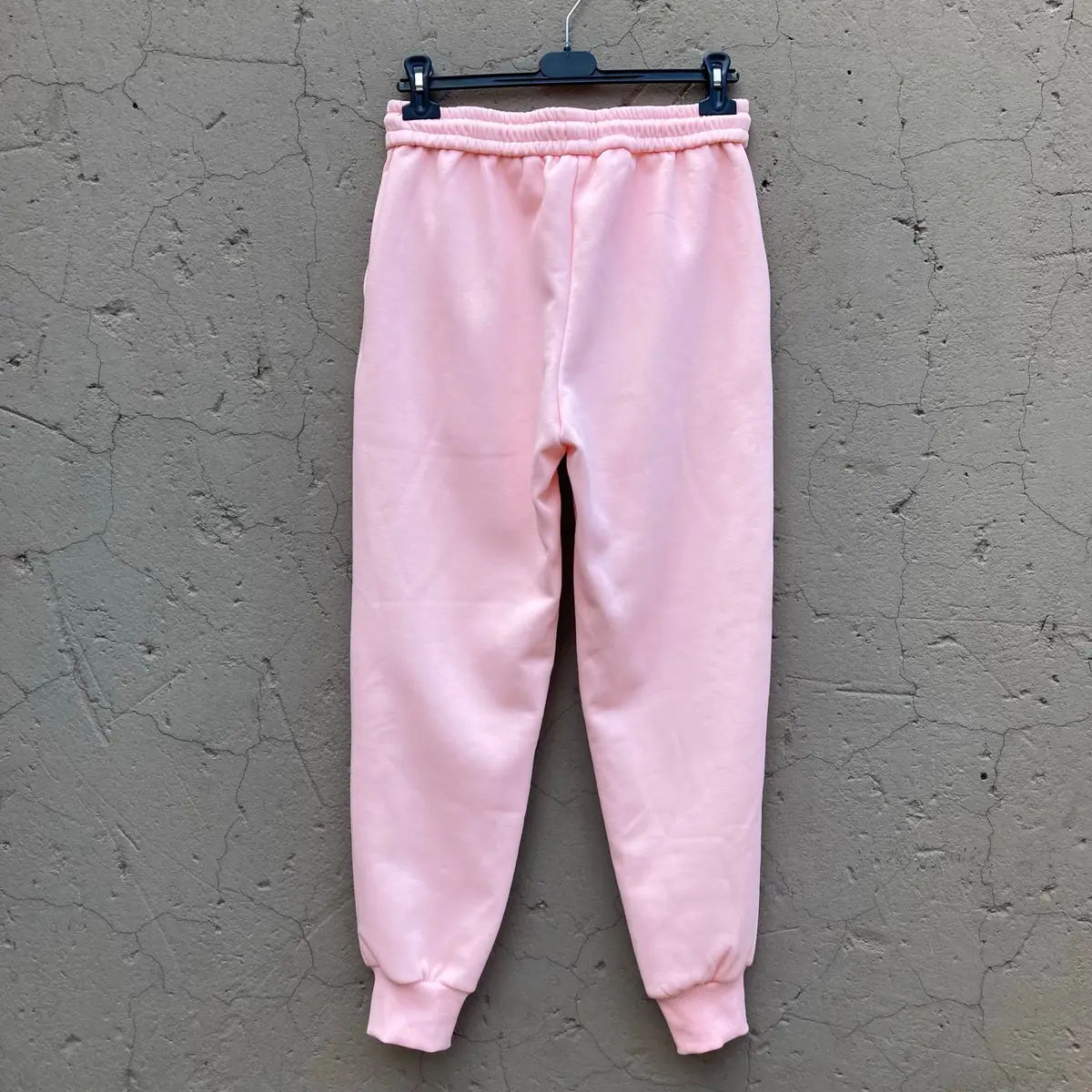 Plain Oversized Pink Sweat Pants Medium