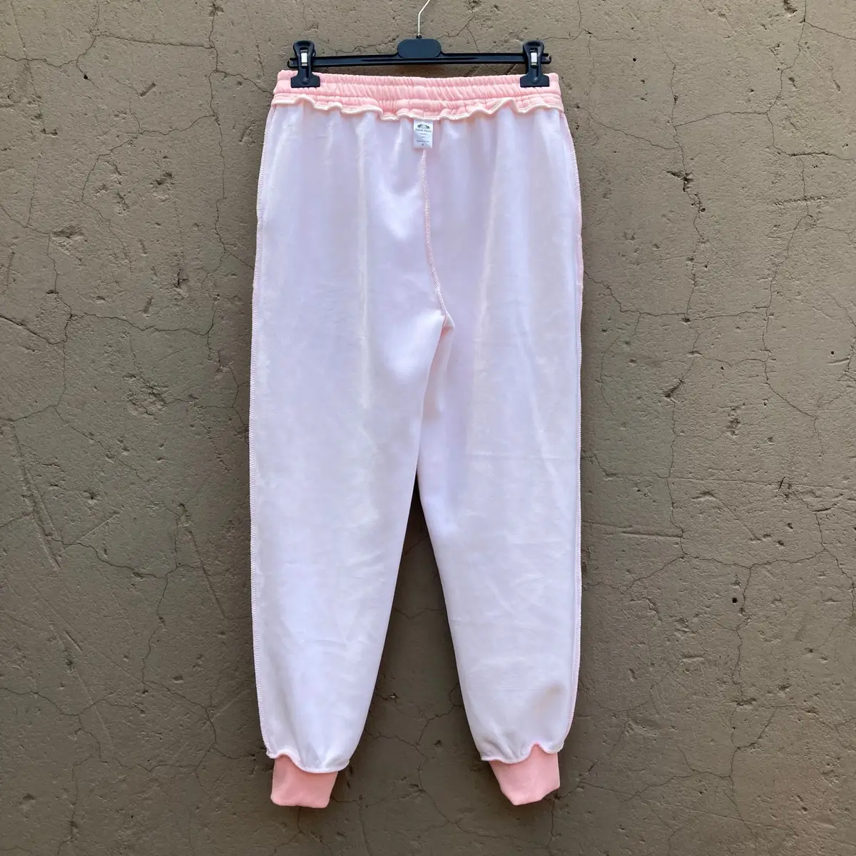 Plain Oversized Pink Sweat Pants Medium