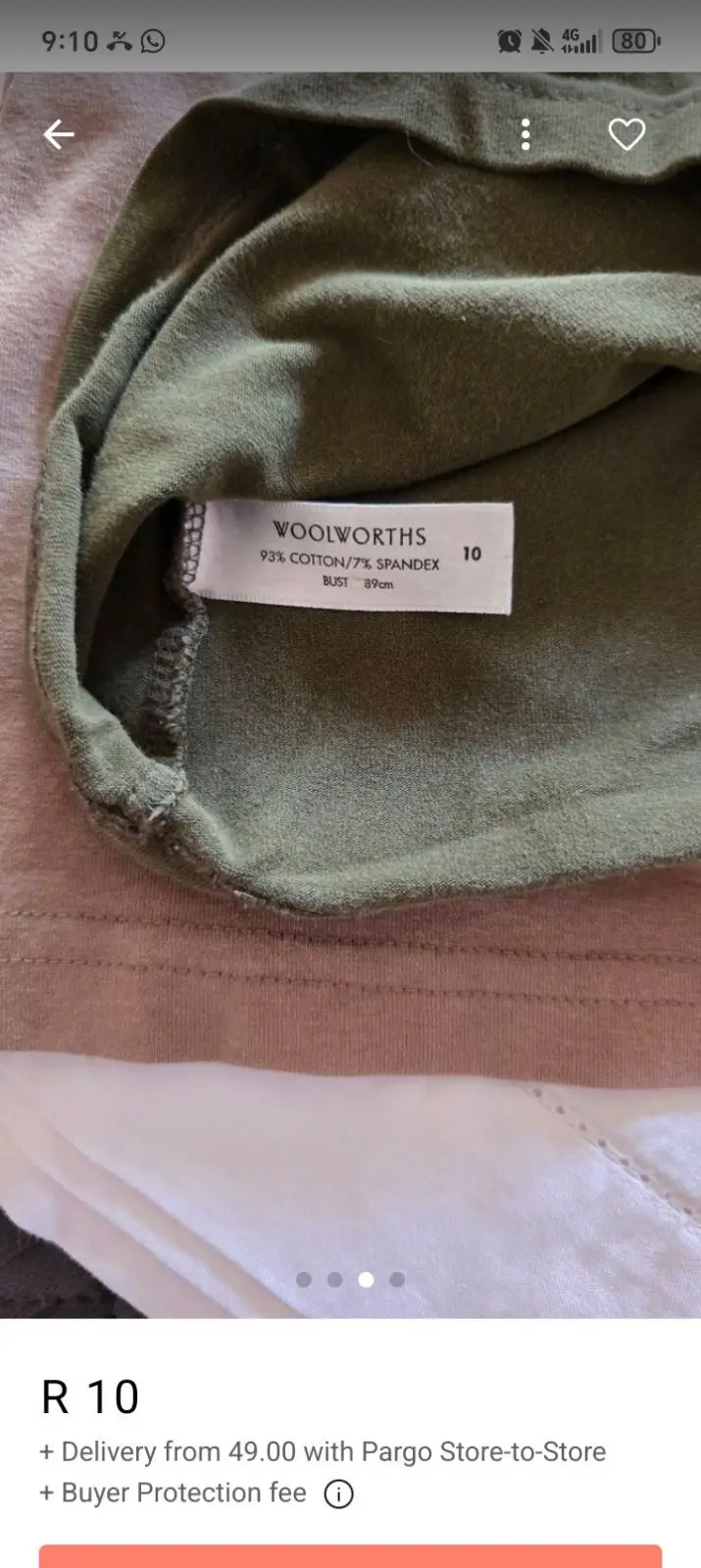 Woolworths Khaki Camisole Size 14