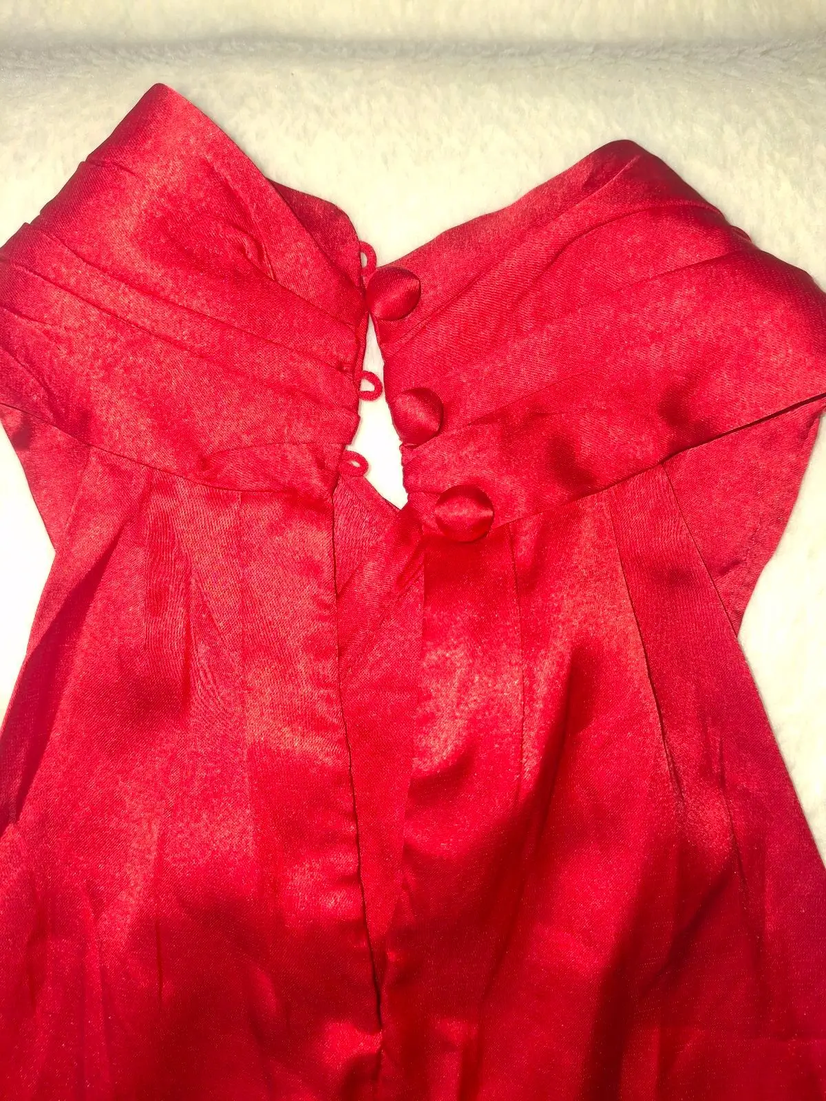 SHEIN Red Satin Cross Halter Neck Top Size L