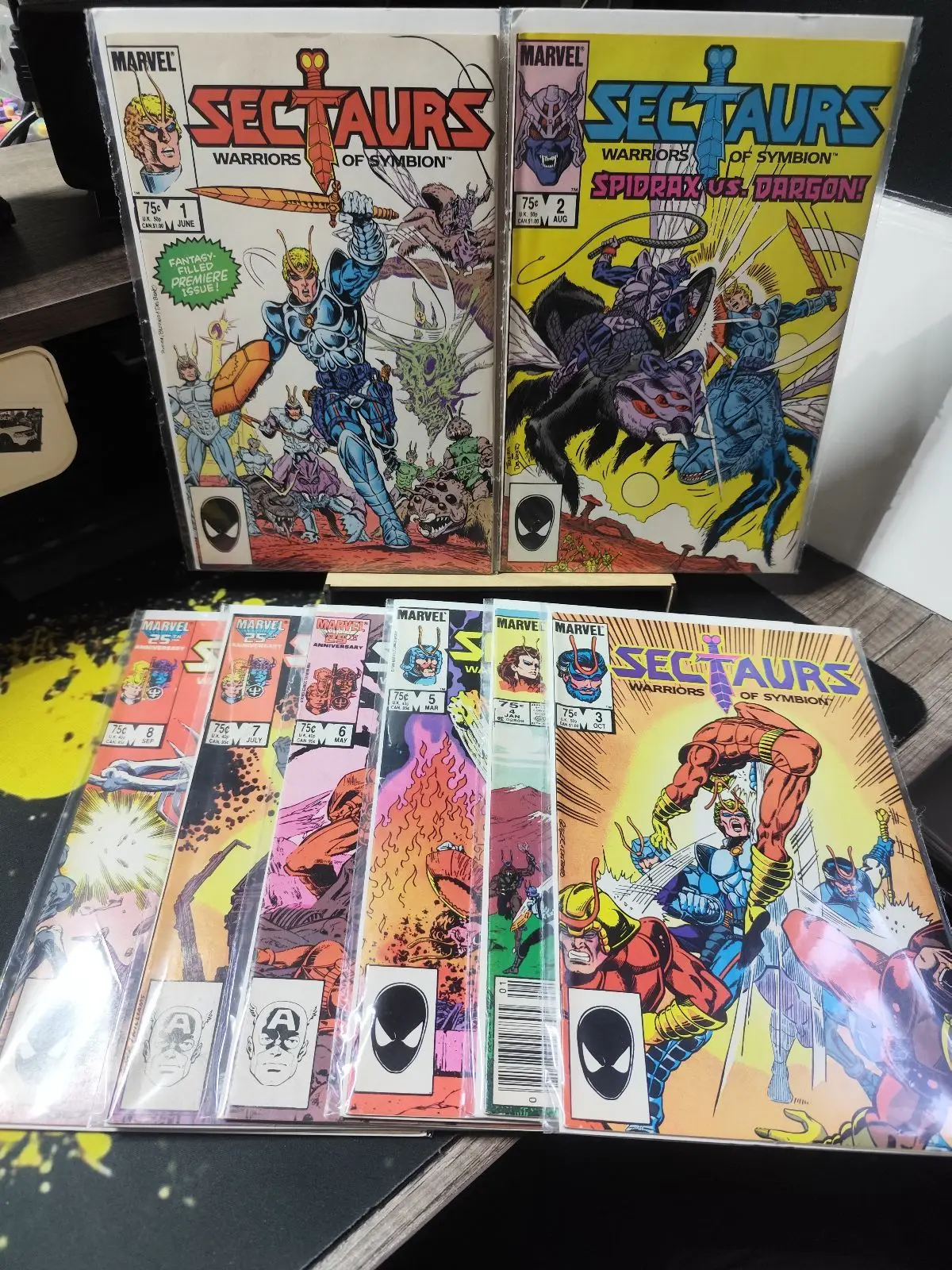 Marvel Sectaurs Warriors of Symbion Comics Set 1-8