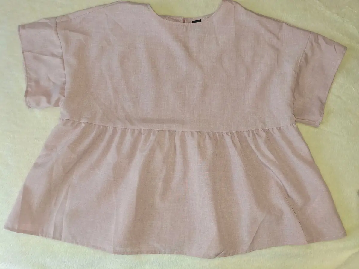 Shein Dusty Pink Peplum Smock Top Size L