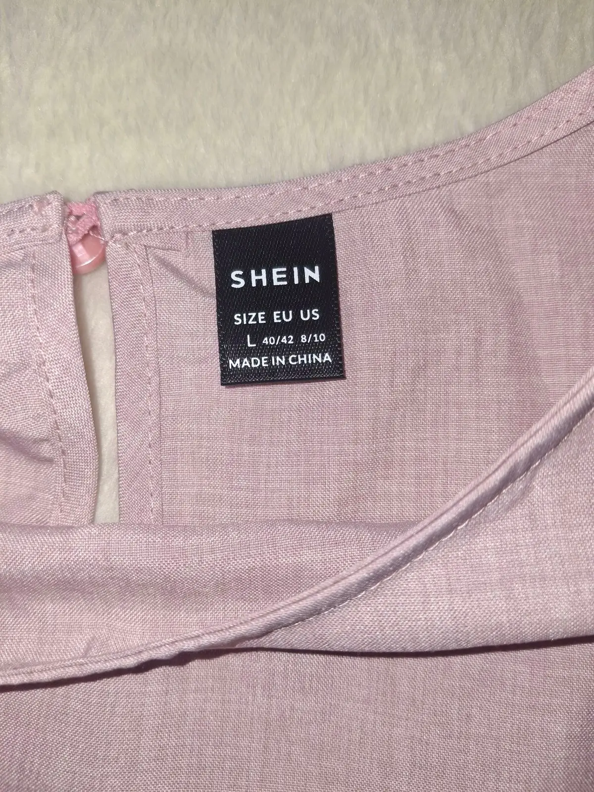 Shein Dusty Pink Peplum Smock Top Size L