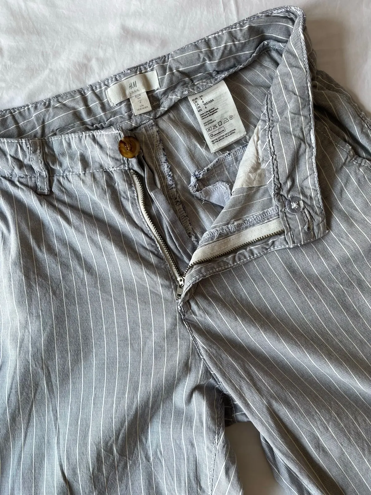 H&M Grey Striped Pants