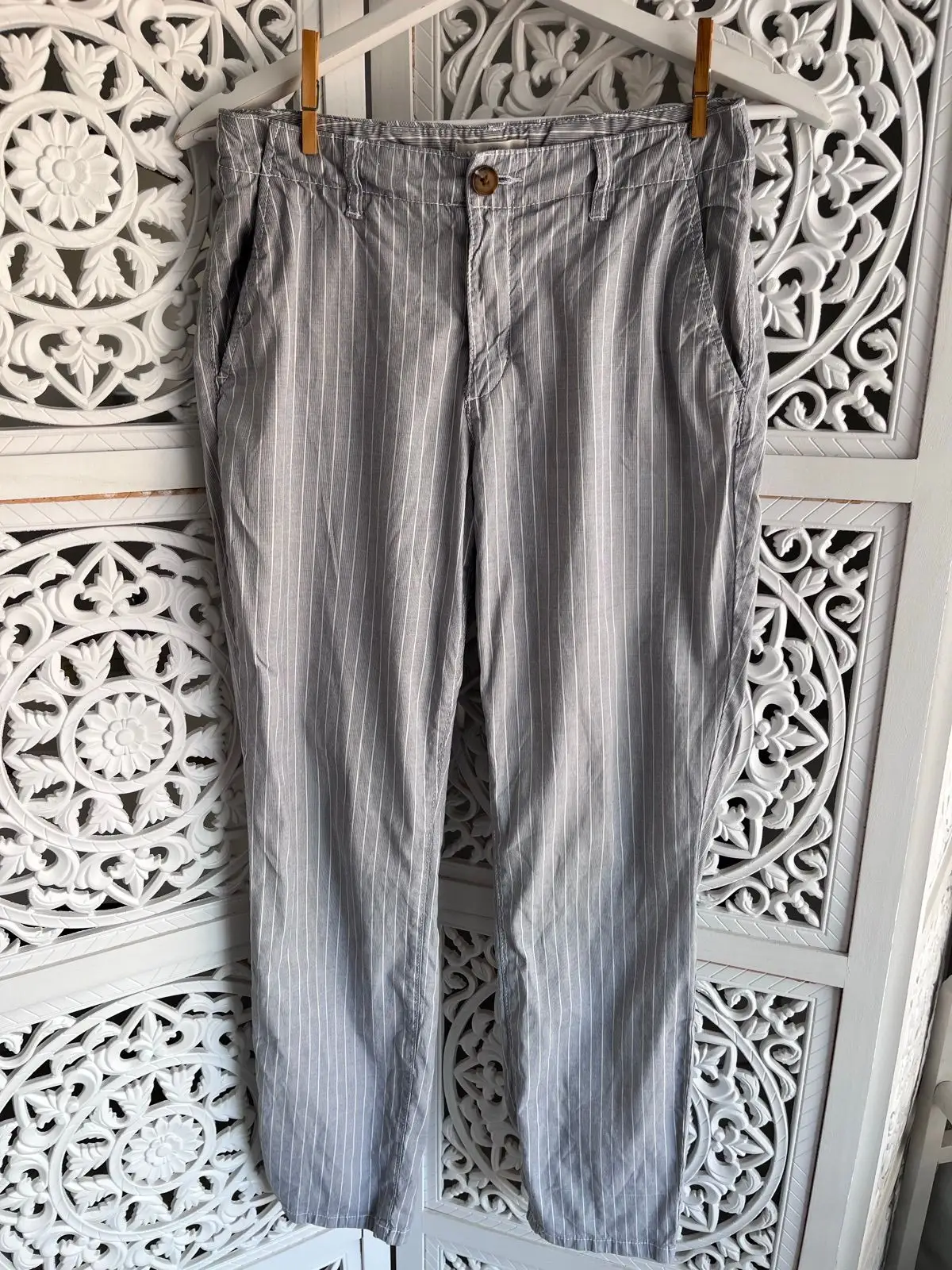 H&M Grey Striped Pants