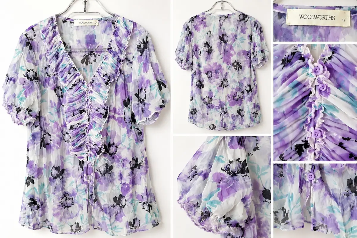 Woolworths Floral Blouse Size 12