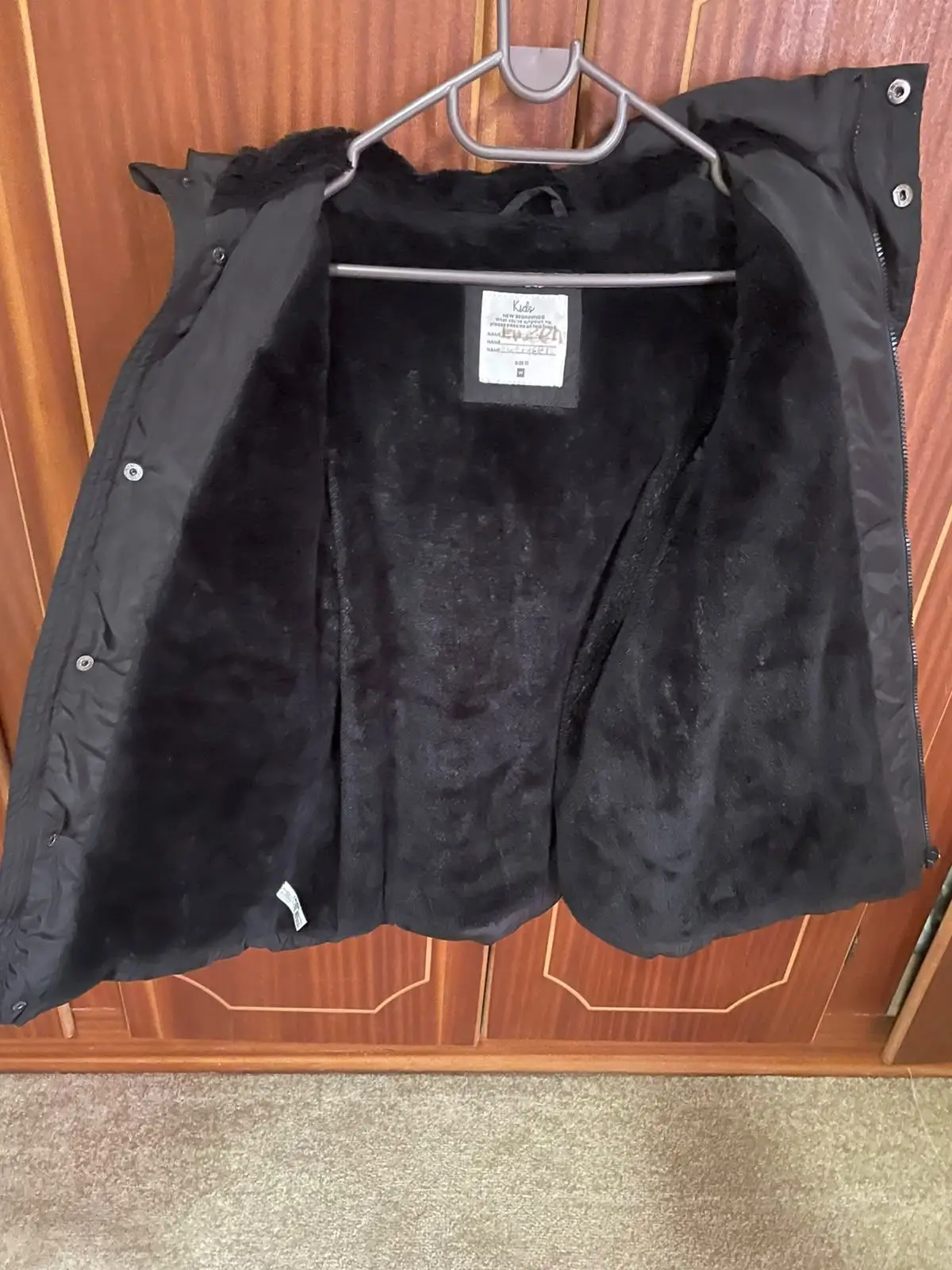 Woolworths Black Puffer Jacket with Hood 11-12 Years