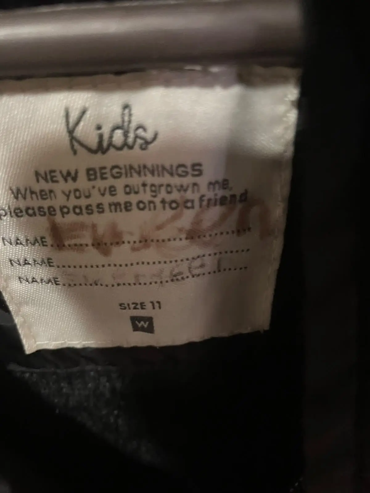 Woolworths Black Puffer Jacket with Hood 11-12 Years