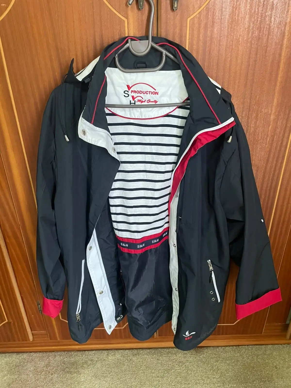S&H Production Black Red White Jacket