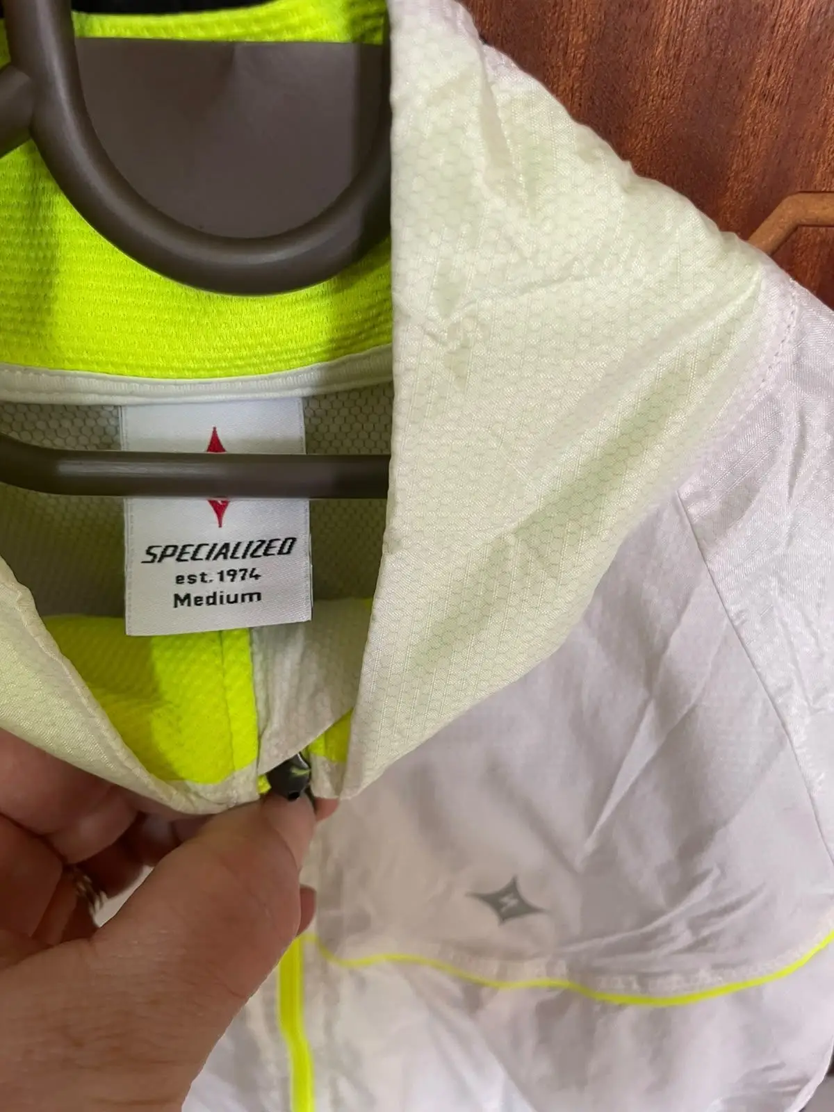 Specialized White and Yellow Cycling Jacket