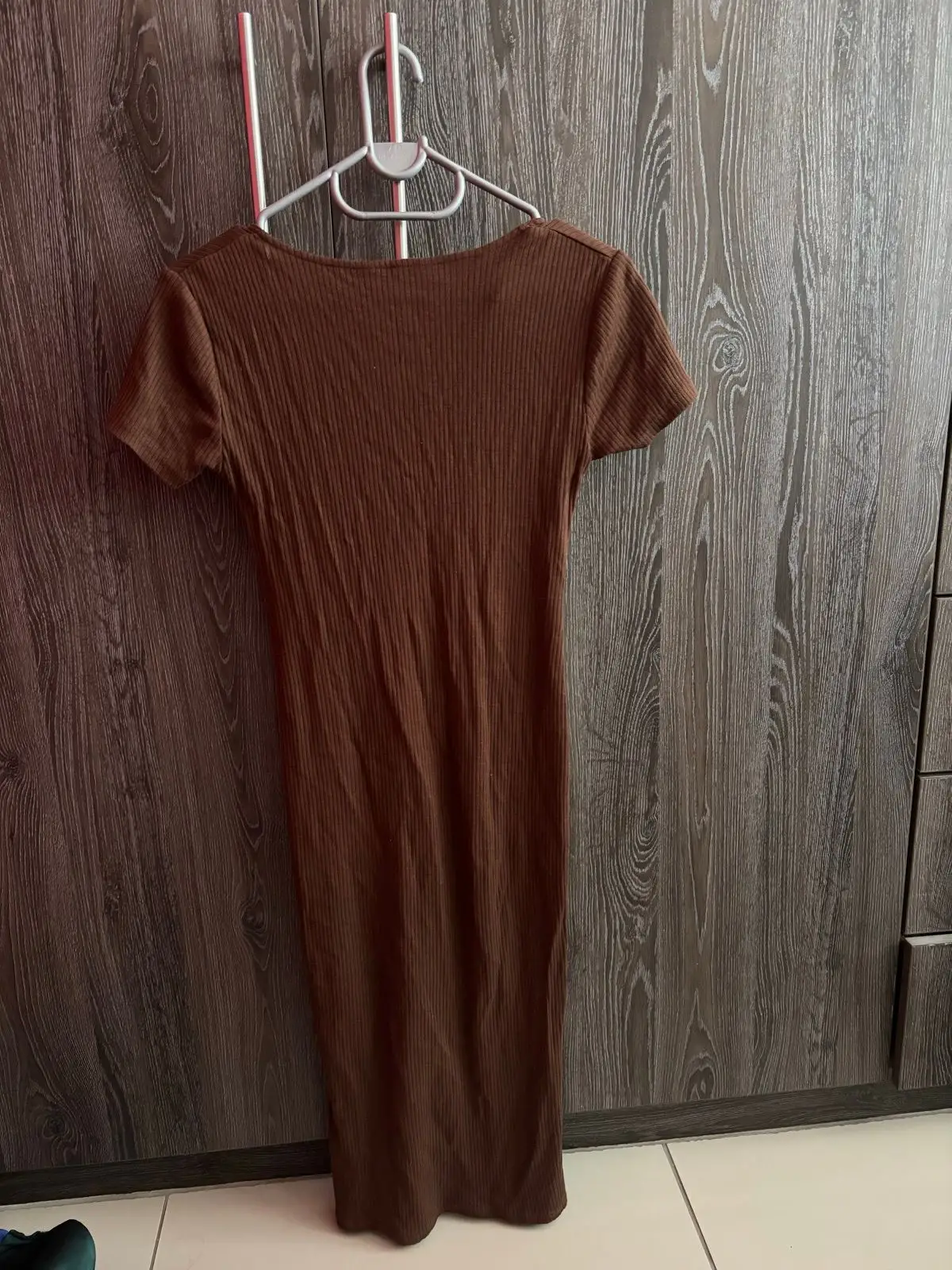 Mr Price Brown Ribbed Maxi Dress XS