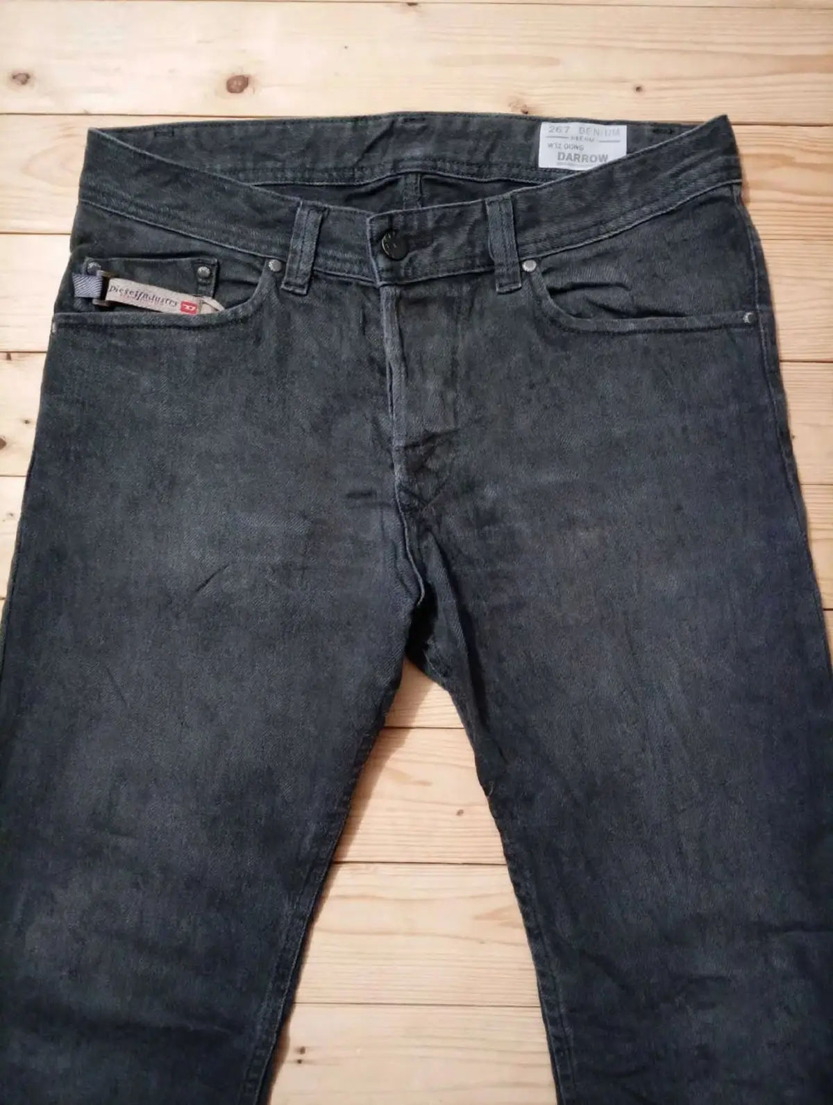 Diesel Industry Charcoal Slim Straight Denim Jeans Size 29