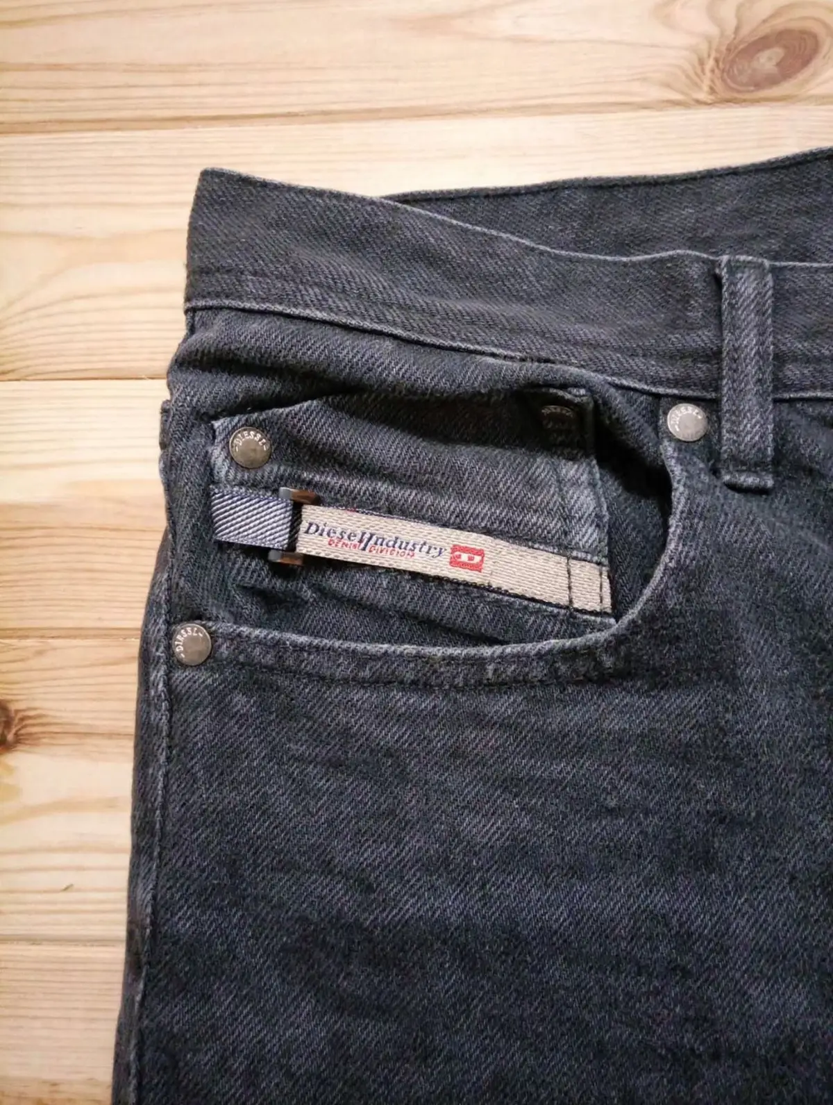 Diesel Industry Charcoal Slim Straight Denim Jeans Size 29
