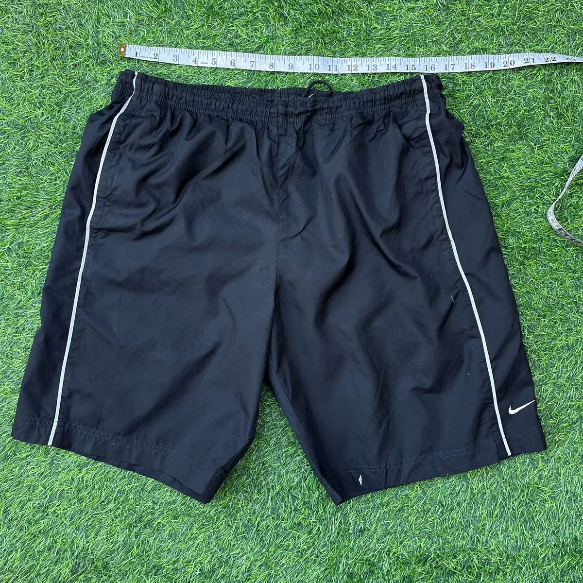 Nike Black Activewear Shorts with White Piping