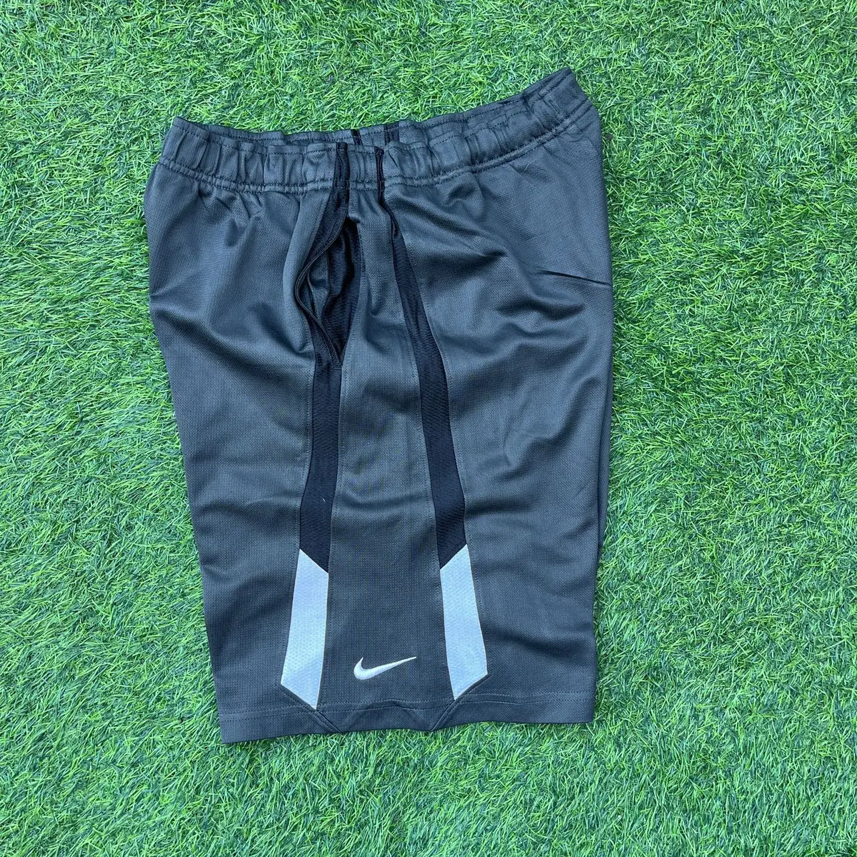 Nike Dri-FIT Athletic Shorts Grey Black Size M