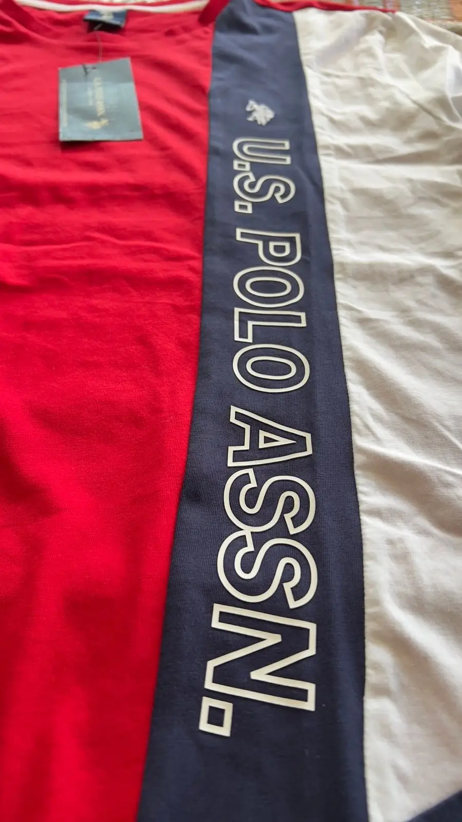 U.S. Polo Assn. Long Sleeve T-Shirt Red White Blue