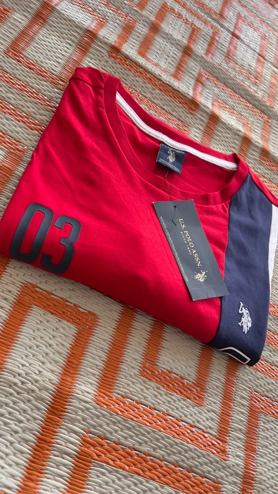 U.S. Polo Assn. Long Sleeve T-Shirt Red White Blue