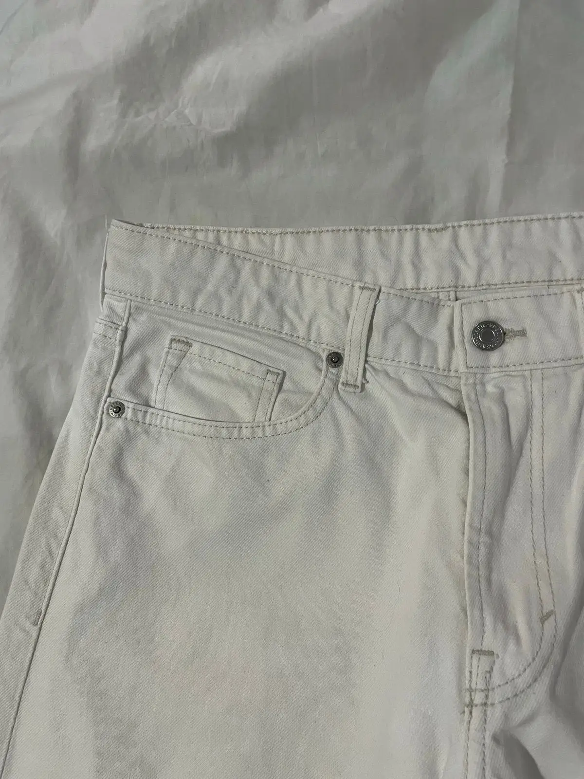 H&M & Denim White Wide Leg Jeans Size 38