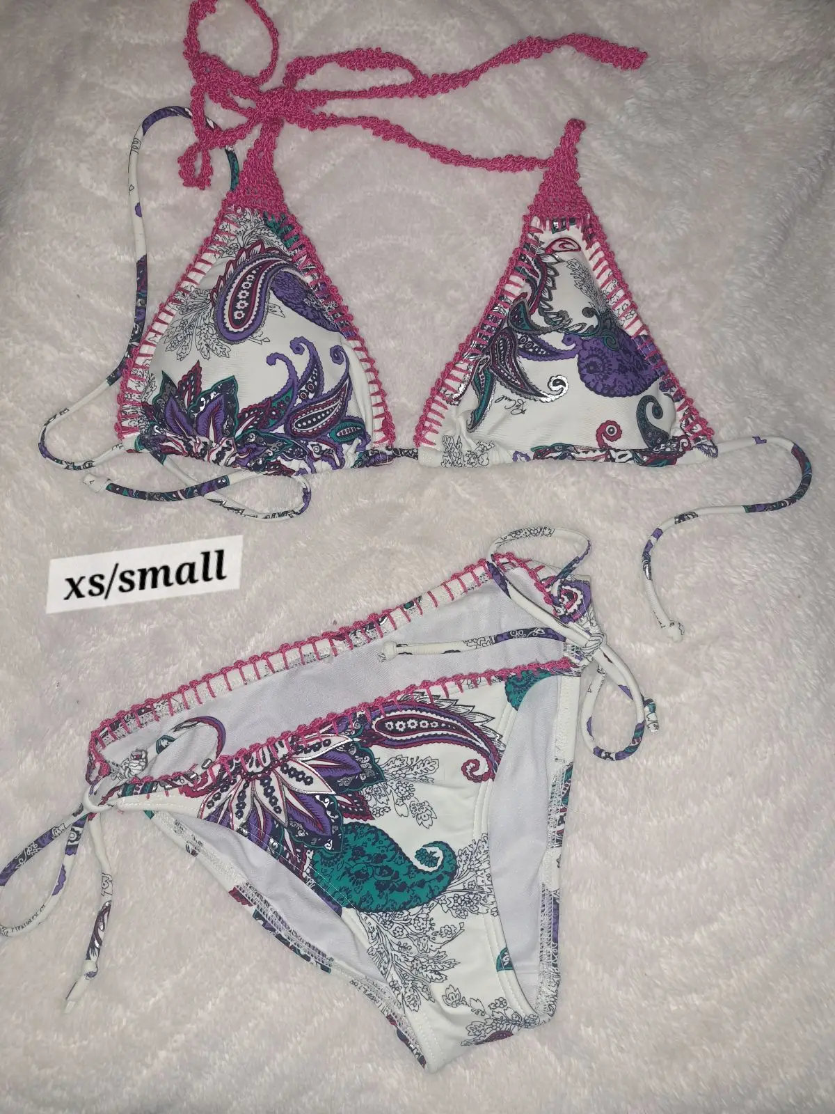 Paisley Print Bikini Set