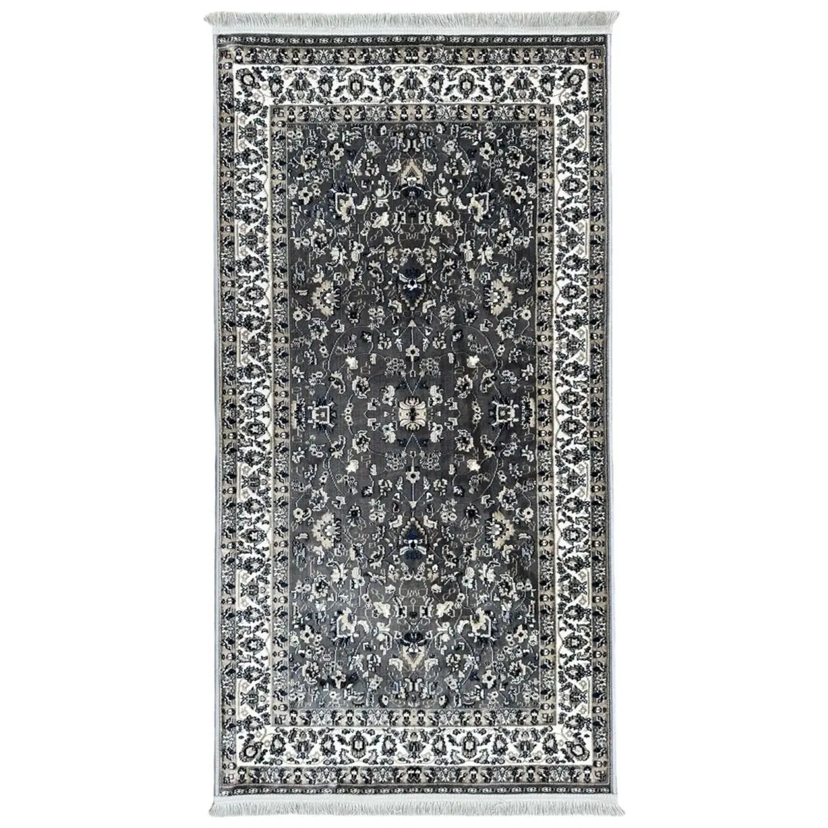 Soft Grey Persian All Over Design Runner Rug 150x80cm