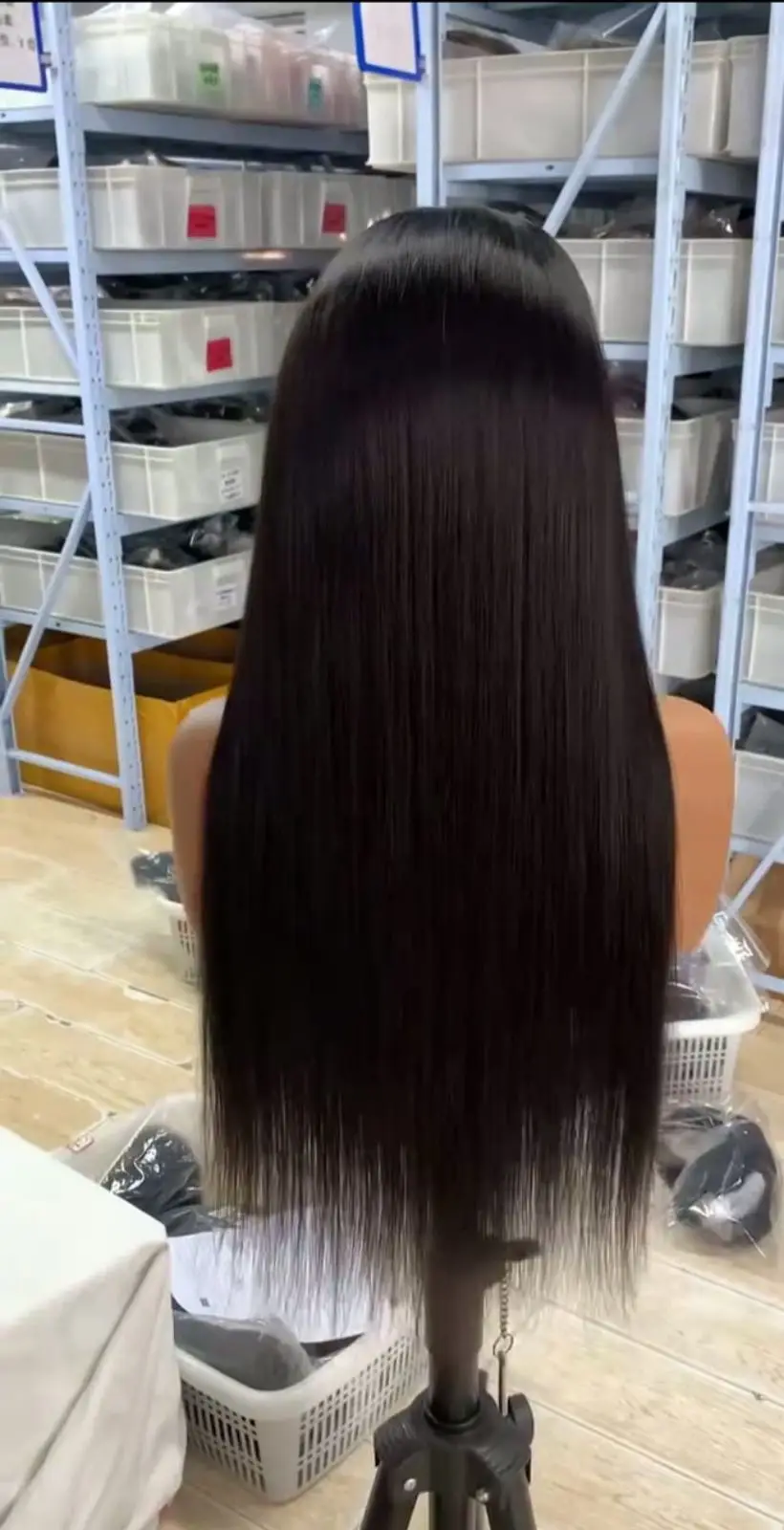 20-Inch Brazilian Hair Wig Natural Black