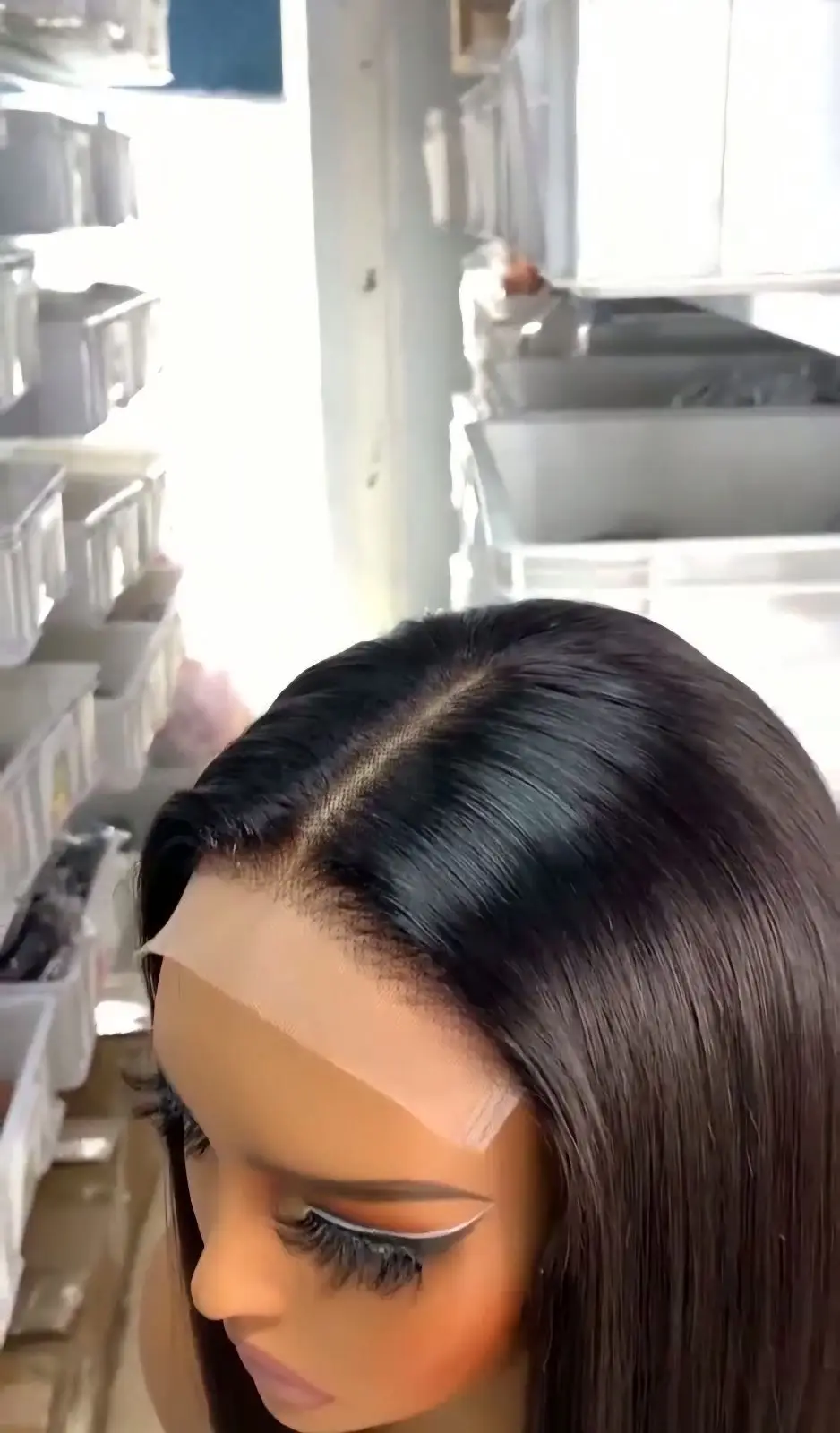 20-Inch Brazilian Hair Wig Natural Black