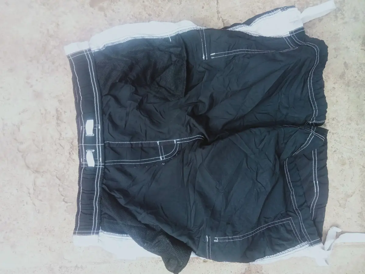 Nike Black Cargo Shorts with White Contrast Stitching